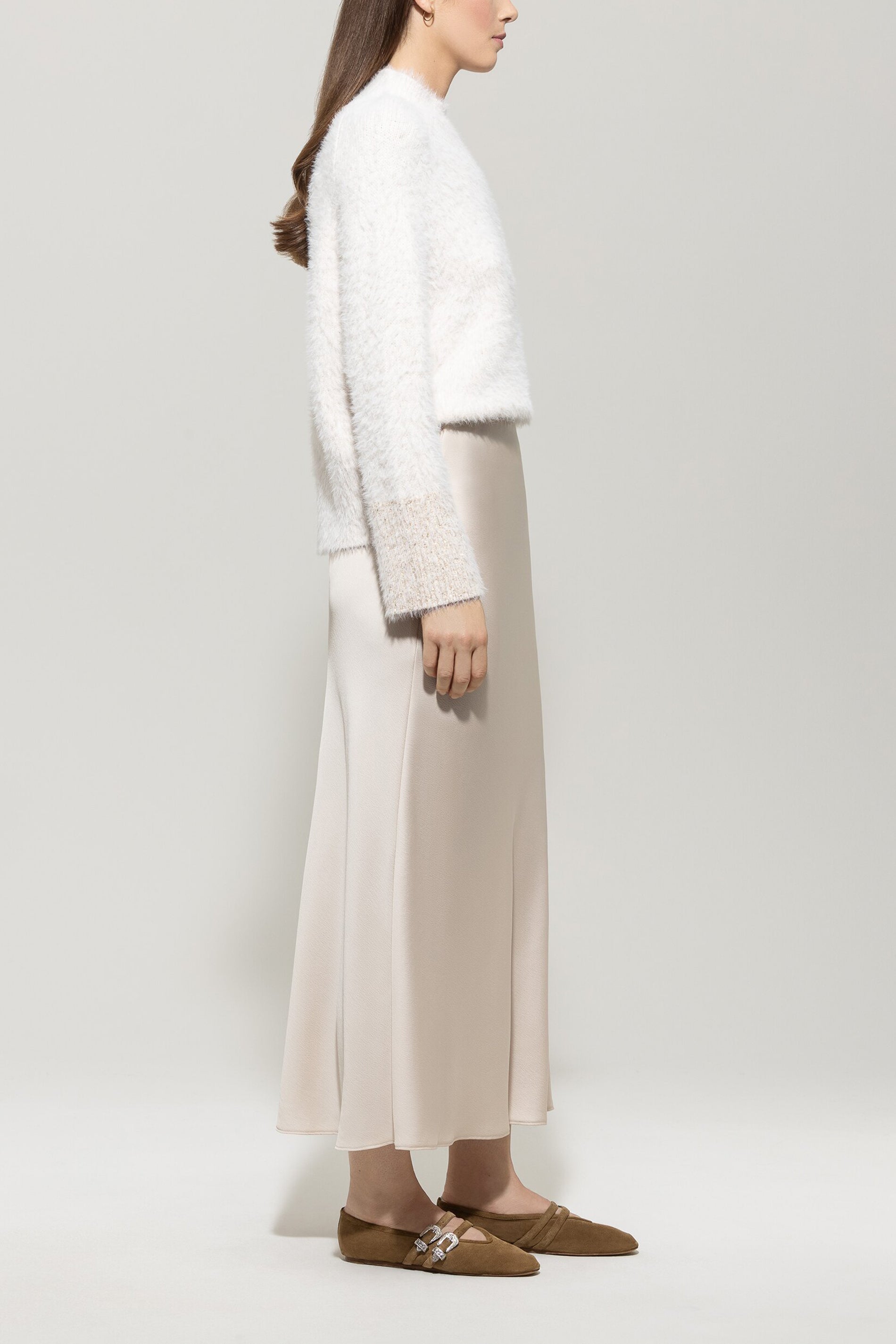 Pullover in Fell-Optik - silky cream - Standard | Model Seite