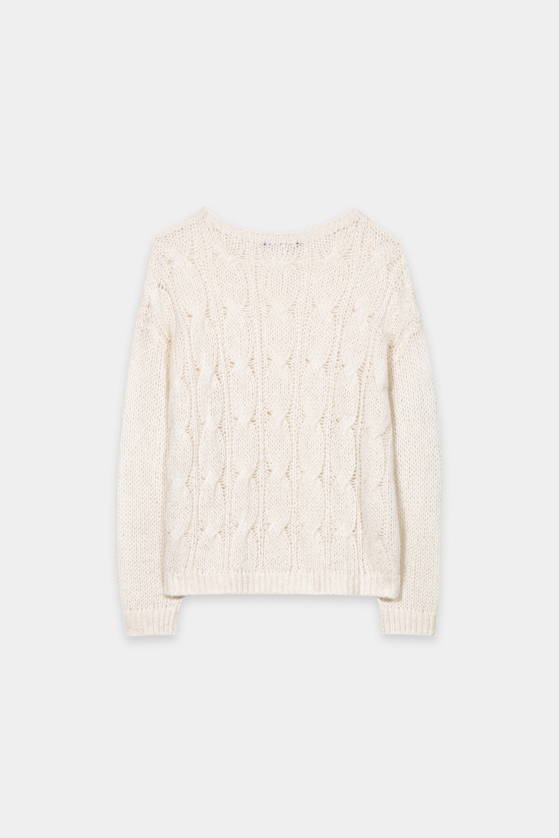 Cable-Knit-Pullover - cream - Standard | Artikel Rück