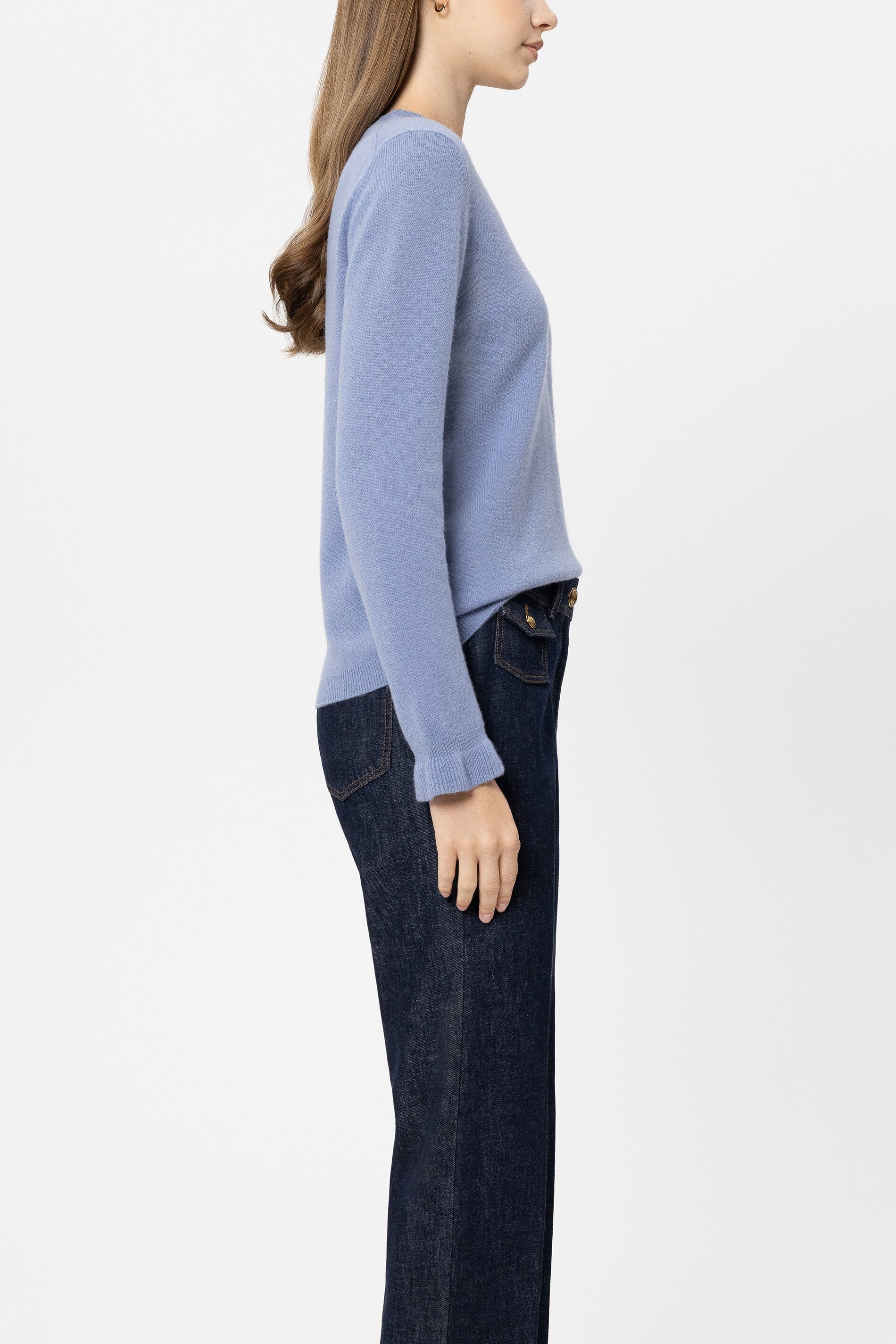 Pullover aus Kaschmir-Mix - casual blue - Standard | Model Seite