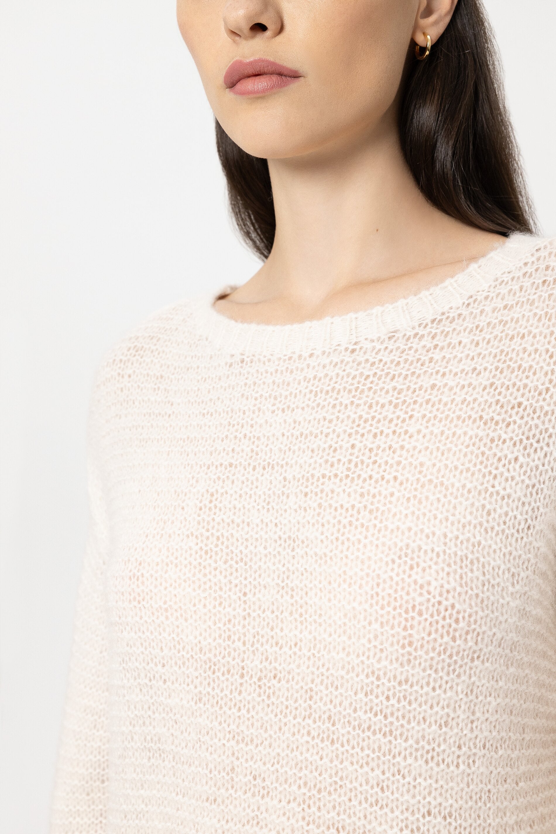 Pullover in Links-Struktur - cream - Standard | Model Detail