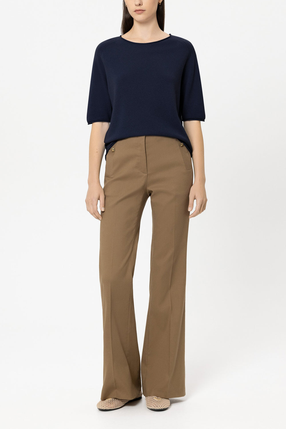 Pullover aus Kaschmir-Mix - navy blue - Standard