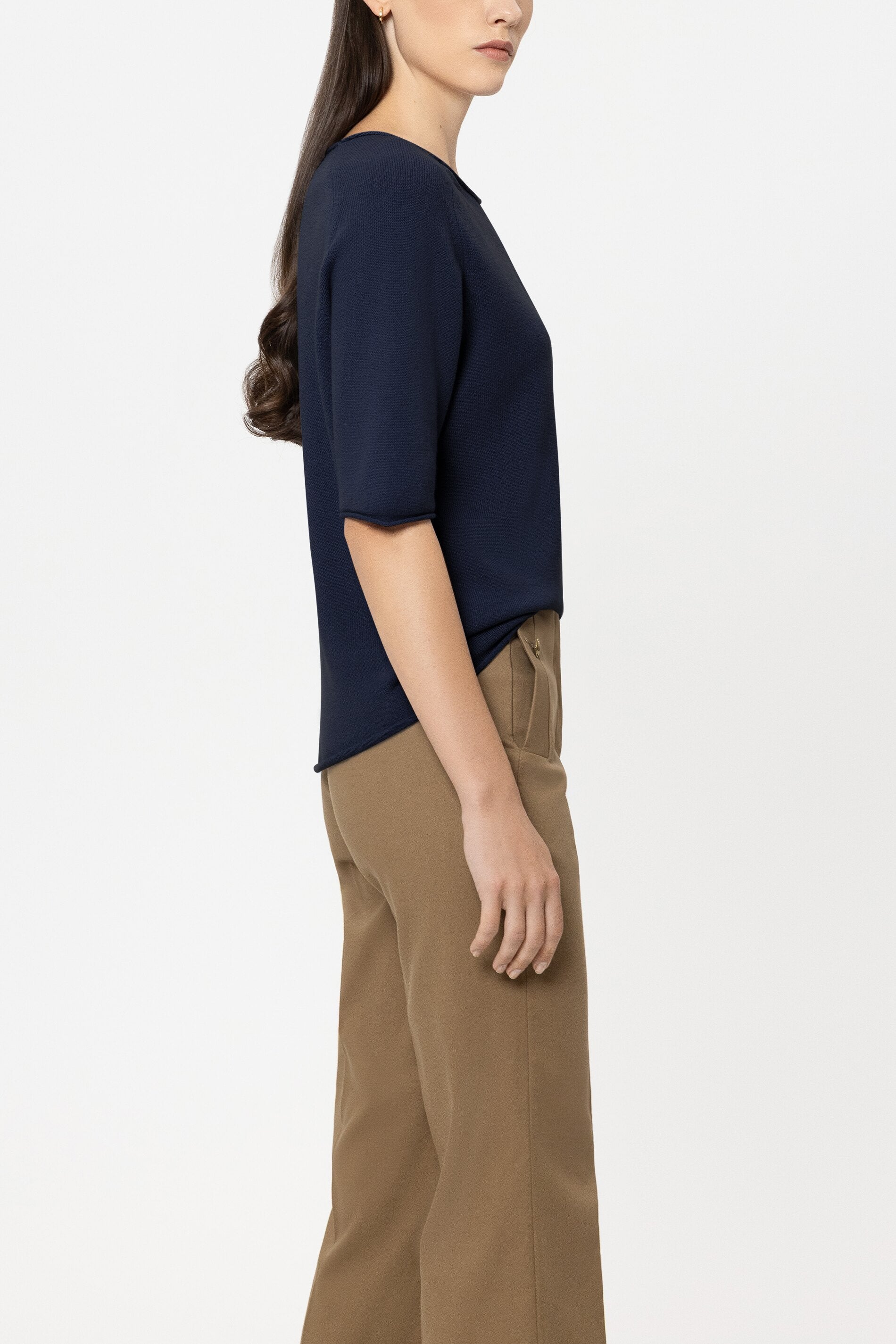 Pullover aus Kaschmir-Mix - navy blue - Standard | Model Seite