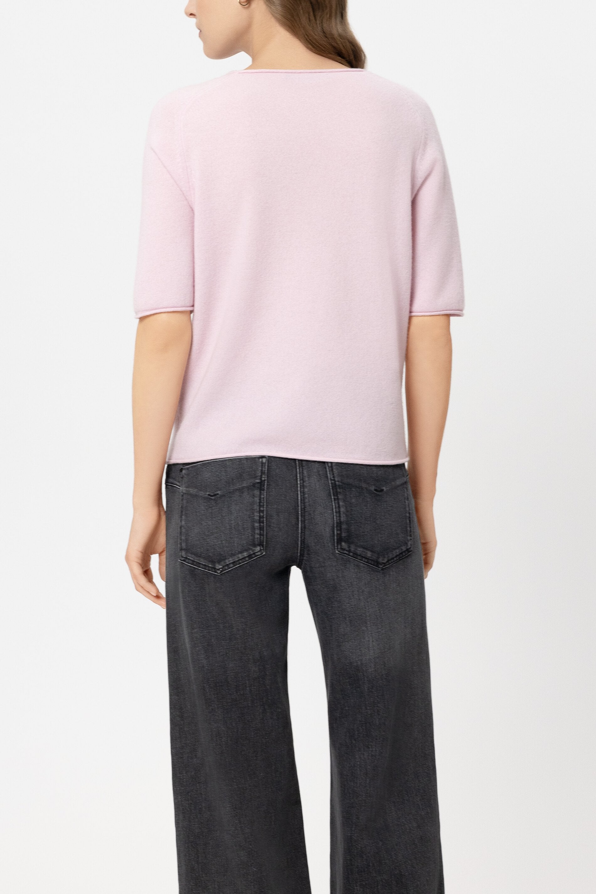 Pullover aus Kaschmir-Mix - creamy blush - Standard | Model Rück