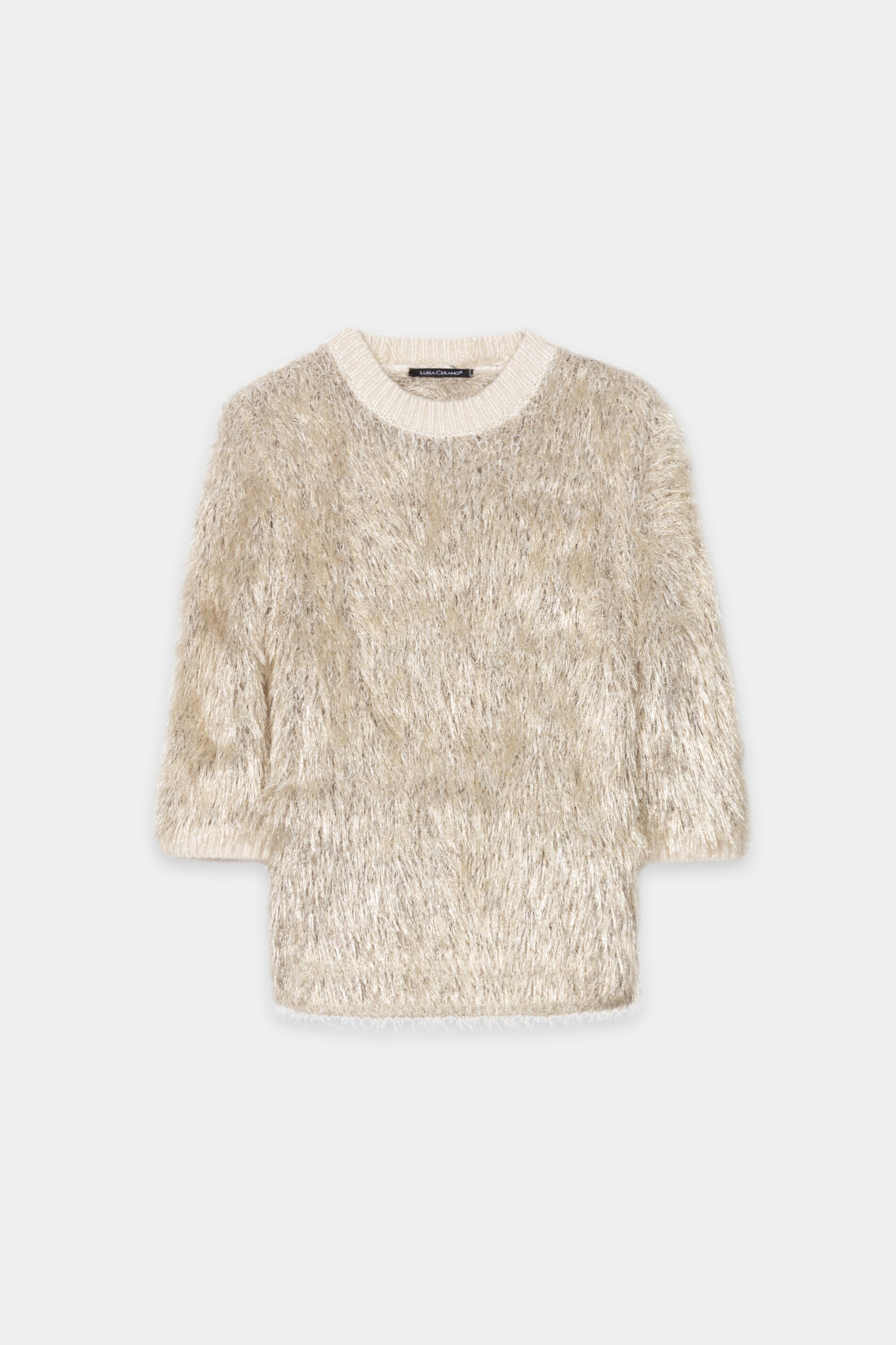 Pullover in Fell-Optik - cream - Standard | Artikel Front