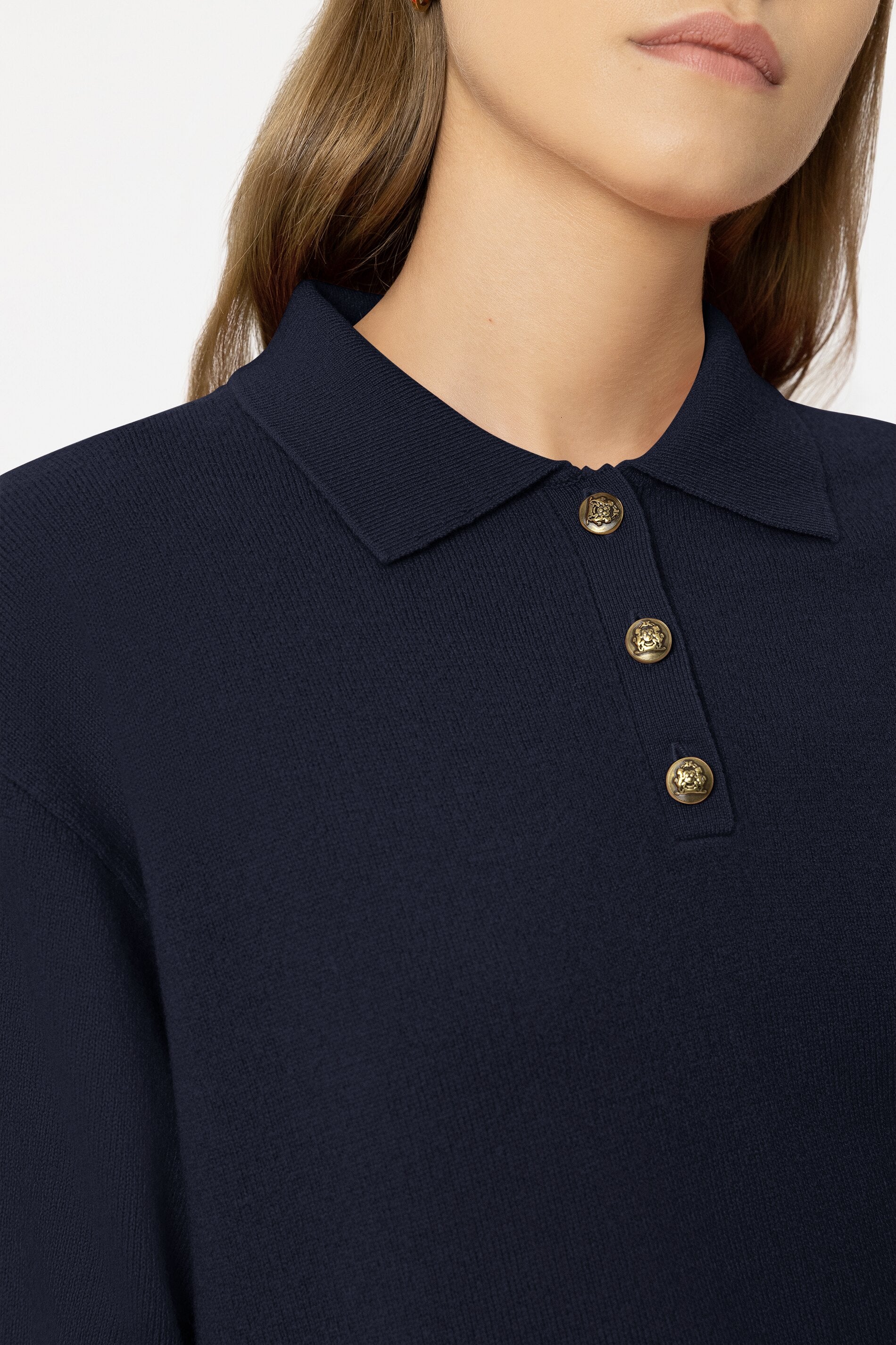 Pullover aus Kaschmir-Mix - navy blue - Standard | Model Detail