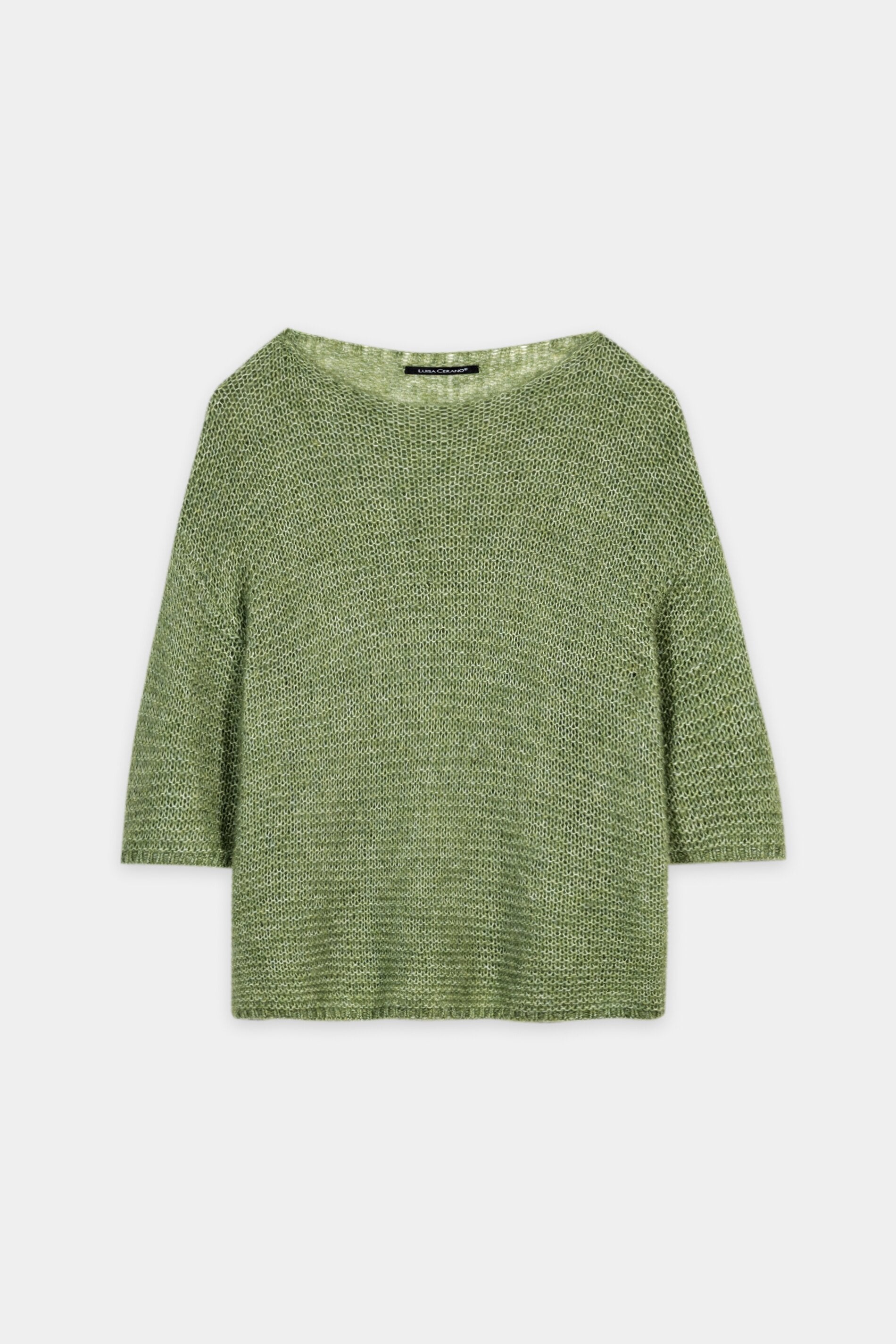 Pullover aus Alpaka-Mix - moss green - Standard | Artikel Front