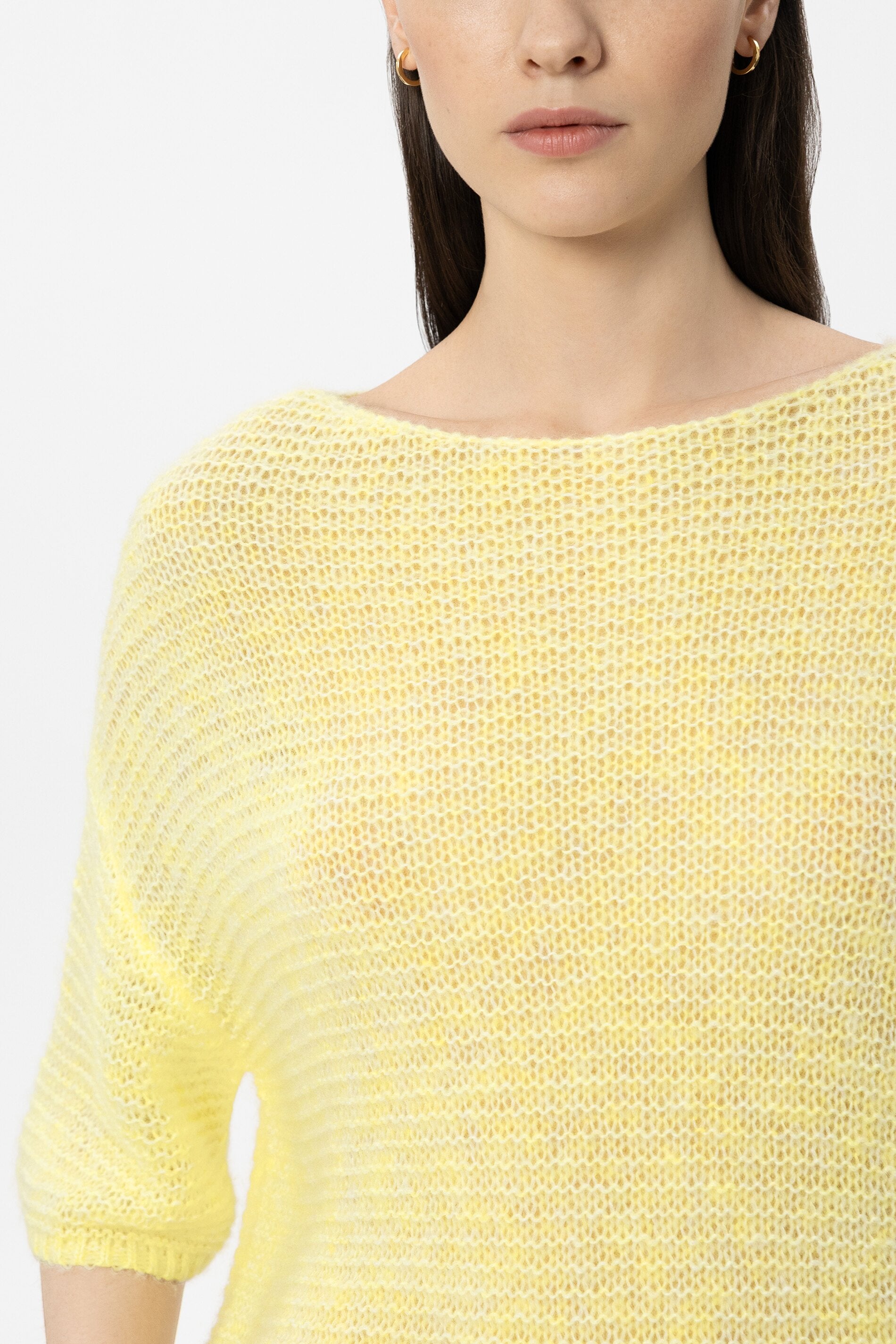 Pullover aus Alpaka-Mix - citron - Standard | Model Detail