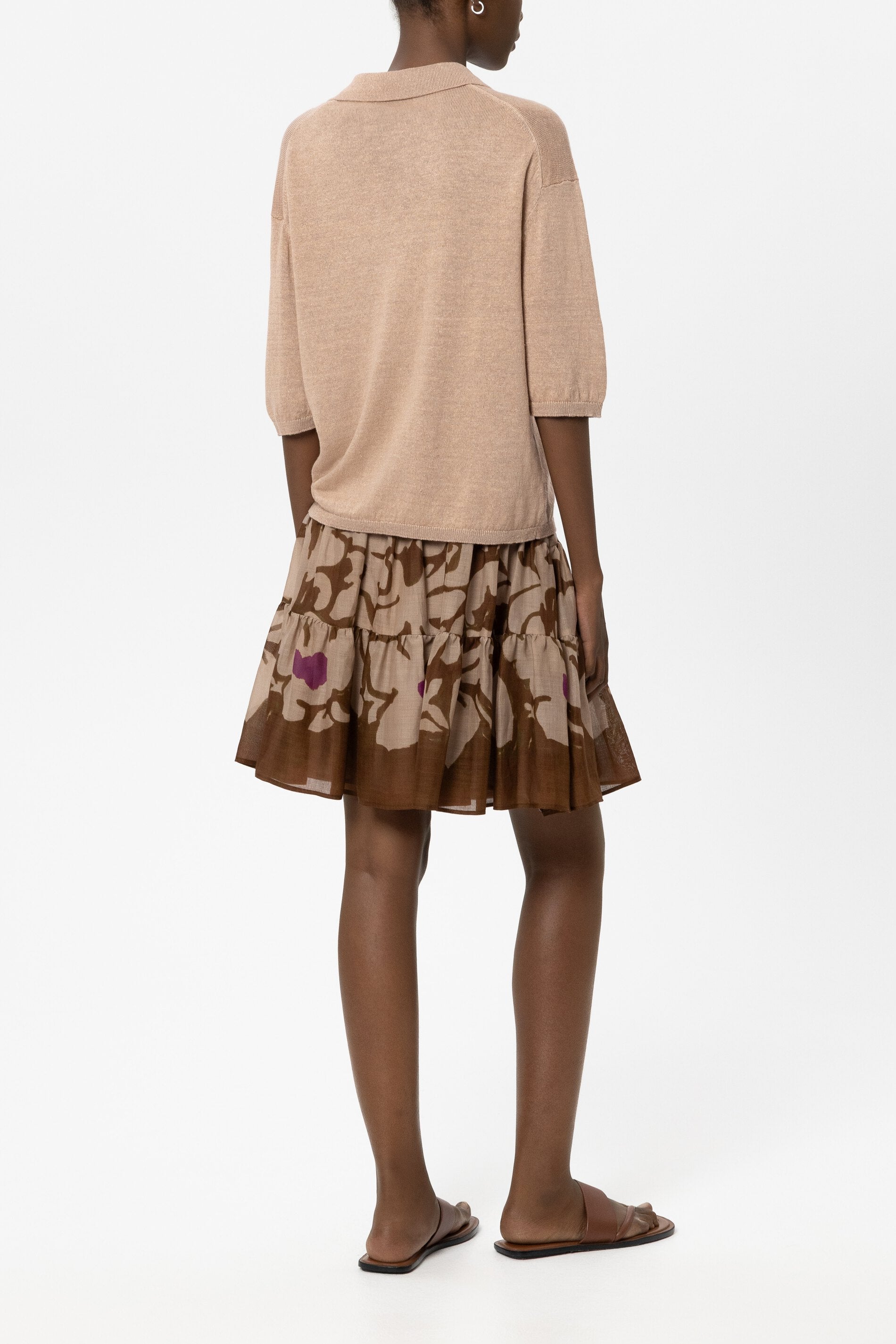 Leinen-Polo - light terracotta - Standard | Model Rück