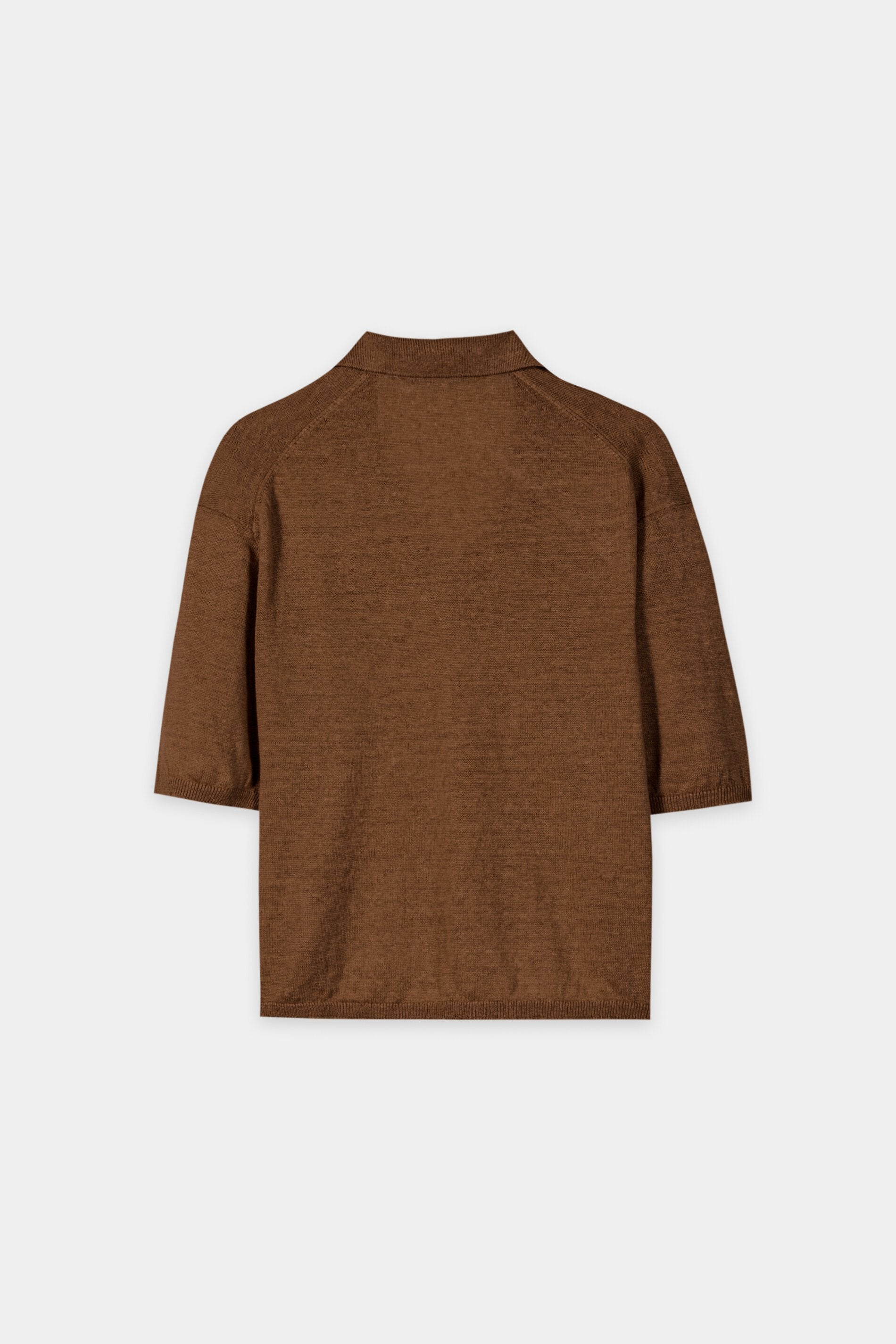 Leinen-Polo - dark terracotta - Standard | Artikel Rück