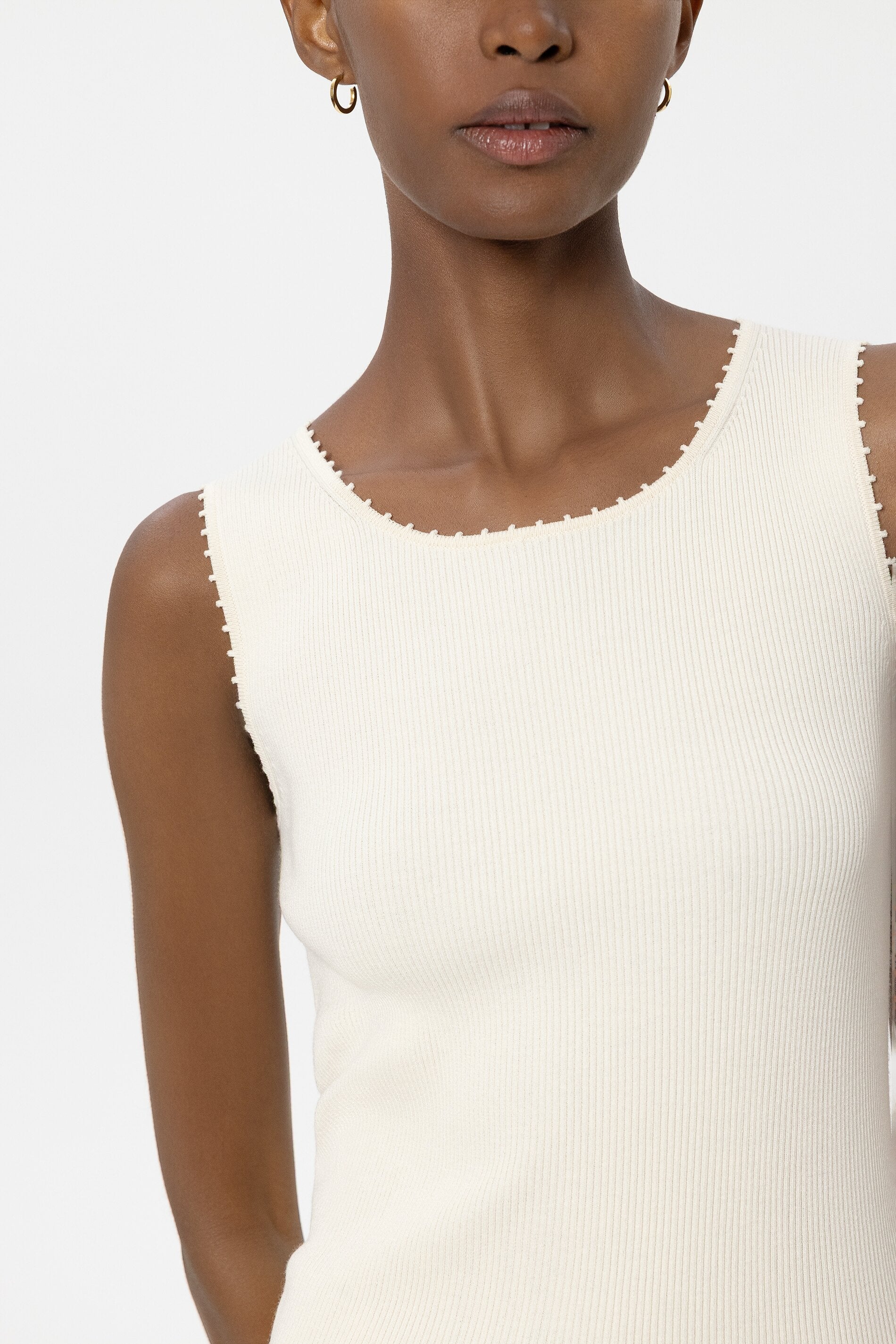 Trägertop mit Picot-Kante - milk - Standard | Model Detail