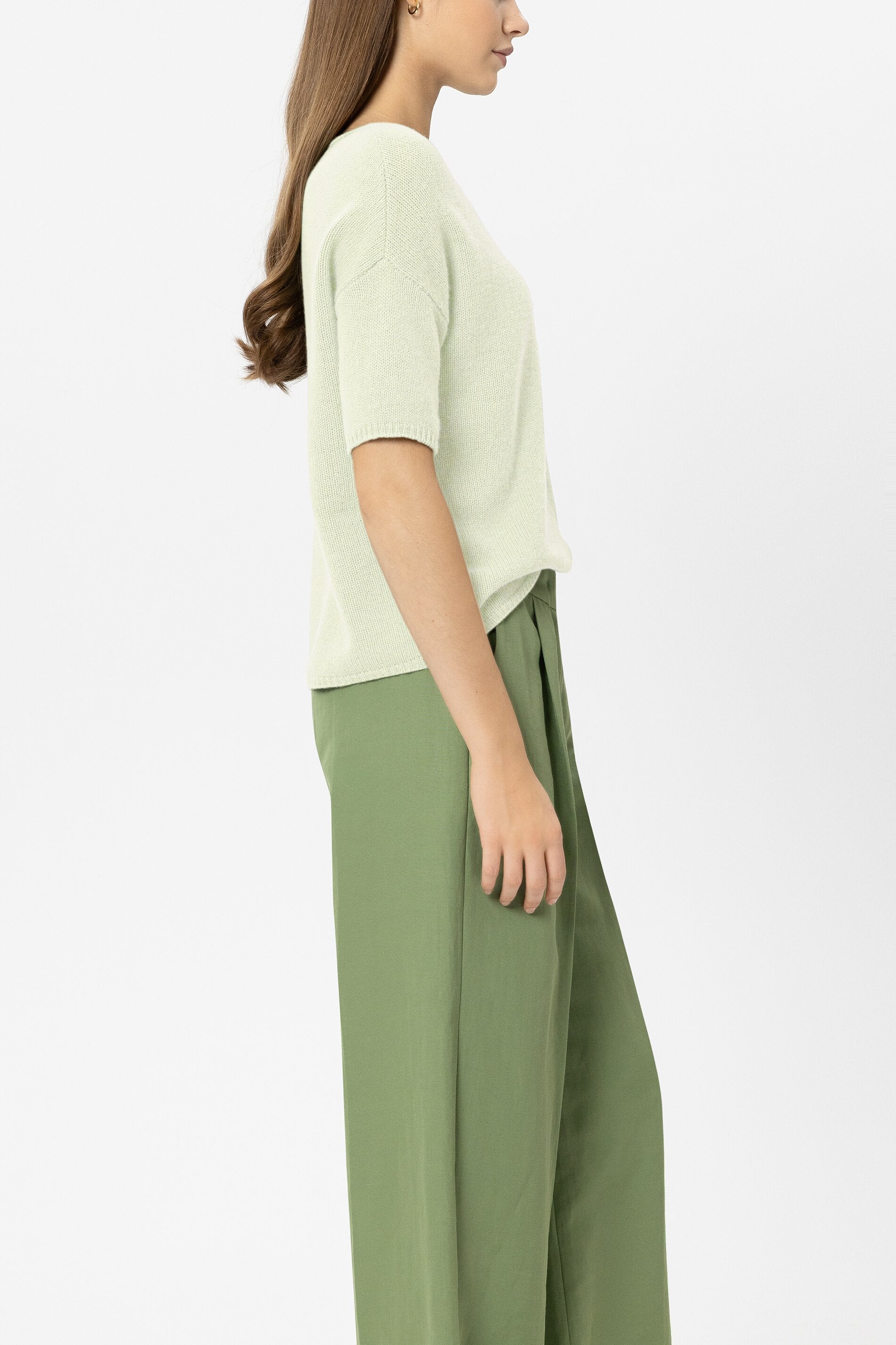 Pullover aus Kaschmir-Mix - pistachio - Standard | Model Seite