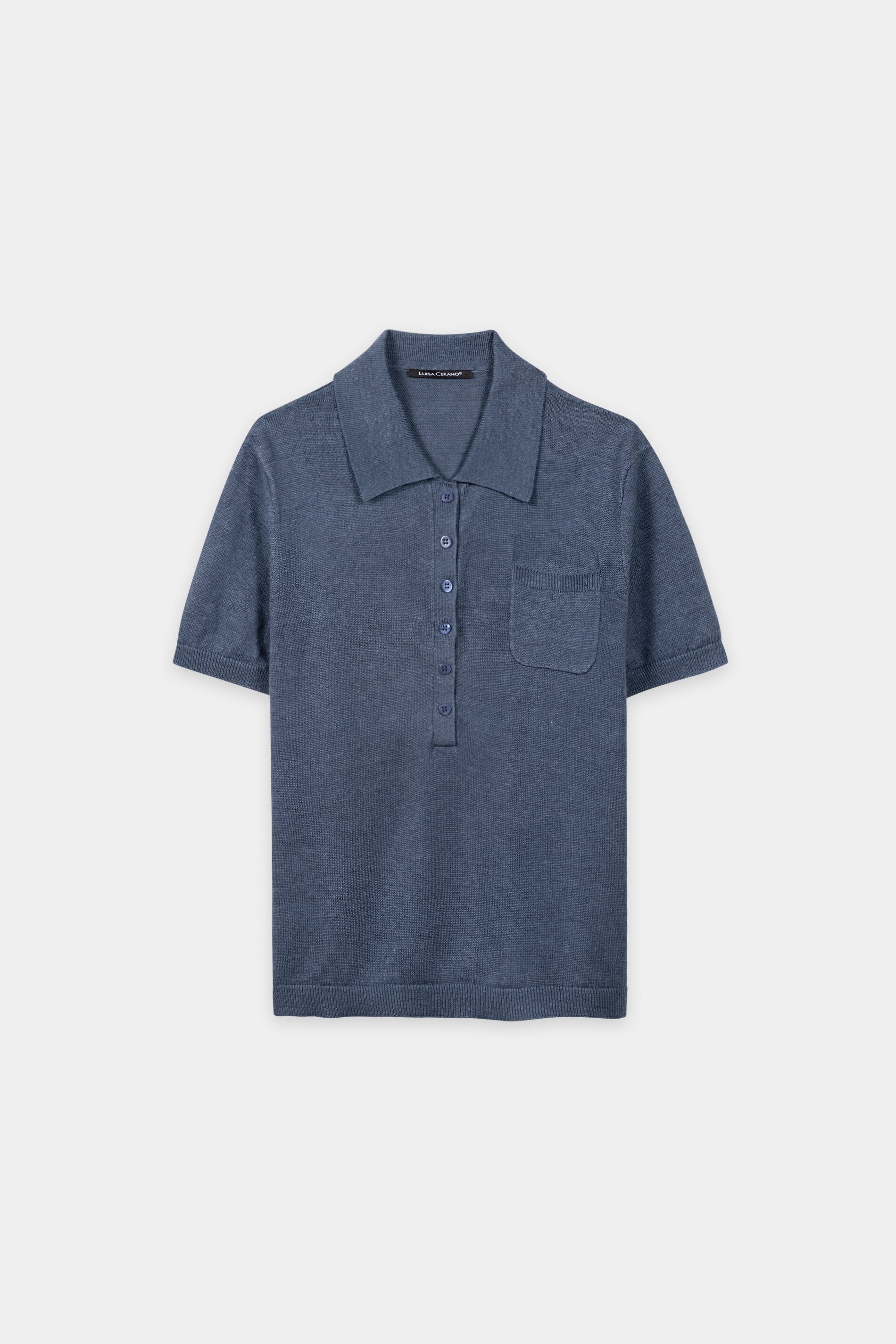 Leinen-Polo - tinted blue - Standard | Artikel Front