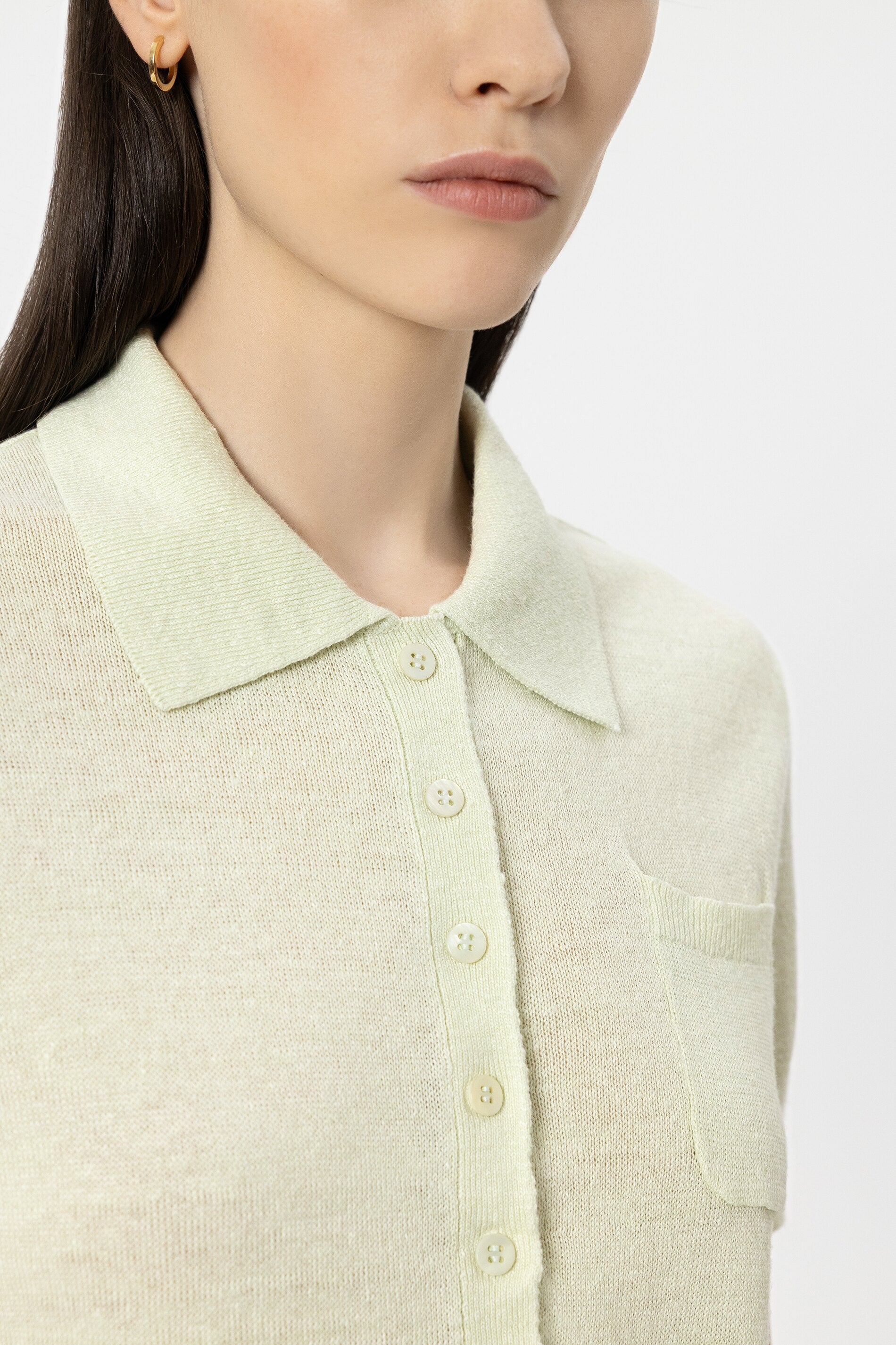 Leinen-Polo - pistachio - Standard | Model Detail