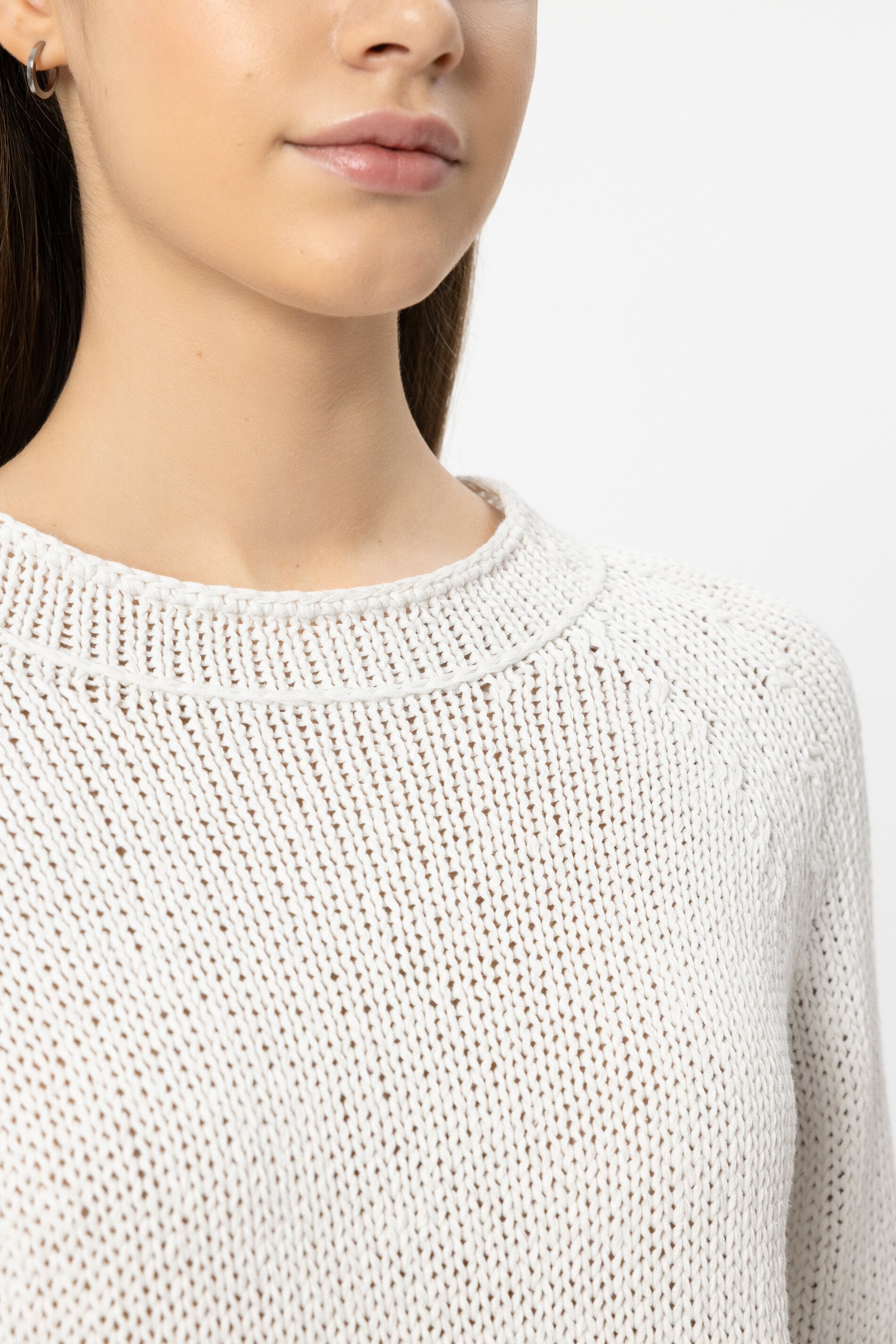 Pullover aus Leinen-Mix - white - Standard | Model Detail