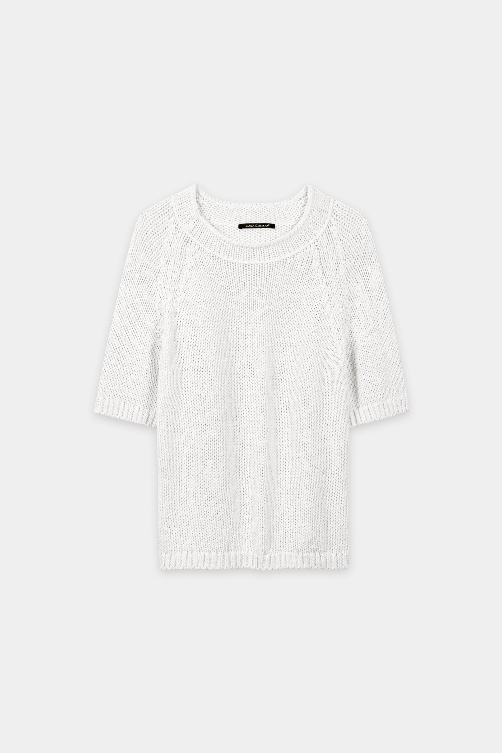 Pullover aus Leinen-Mix - white - Standard | Artikel Front