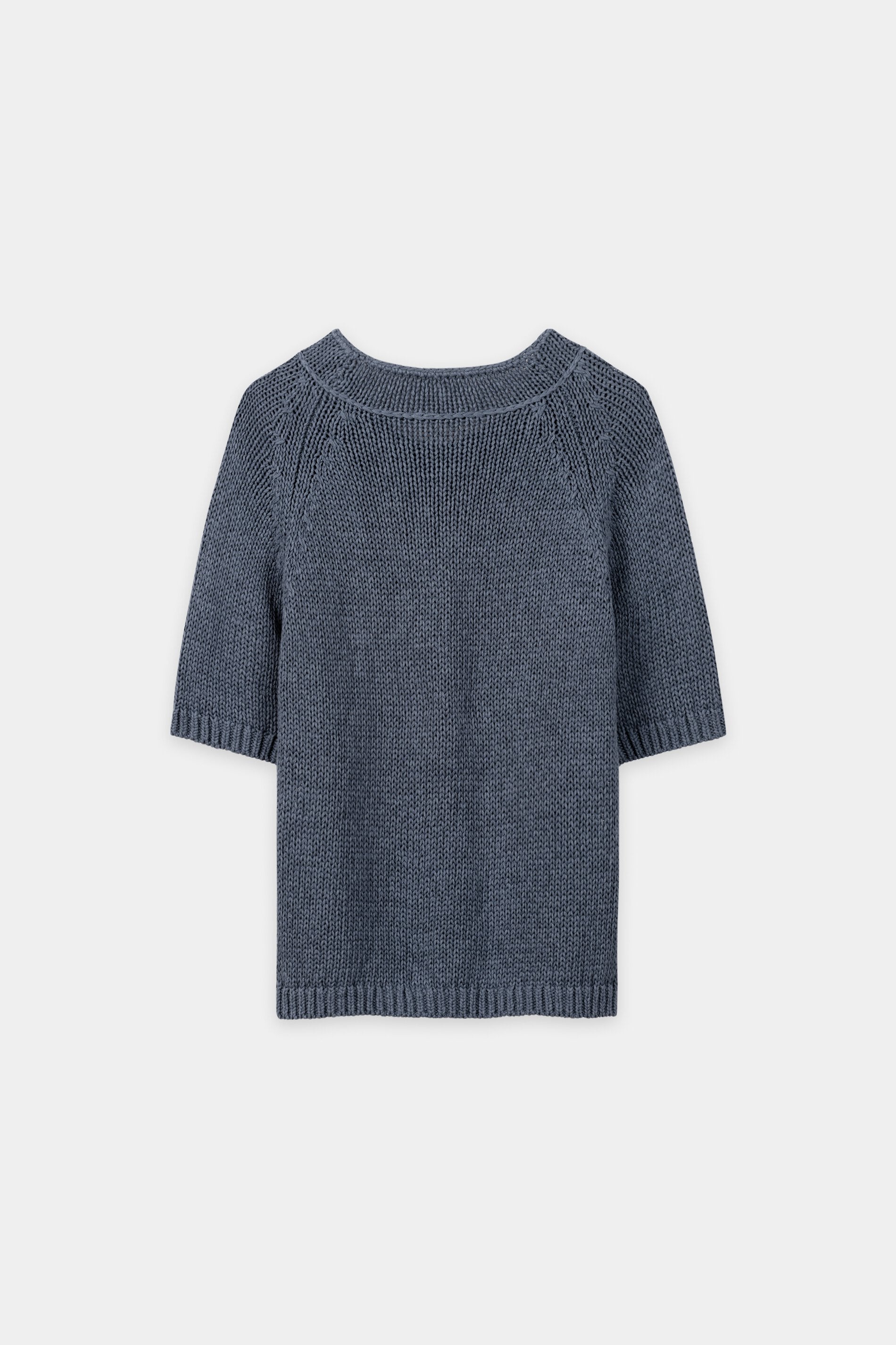 Pullover aus Leinen-Mix - tinted blue - Standard | Artikel Rück