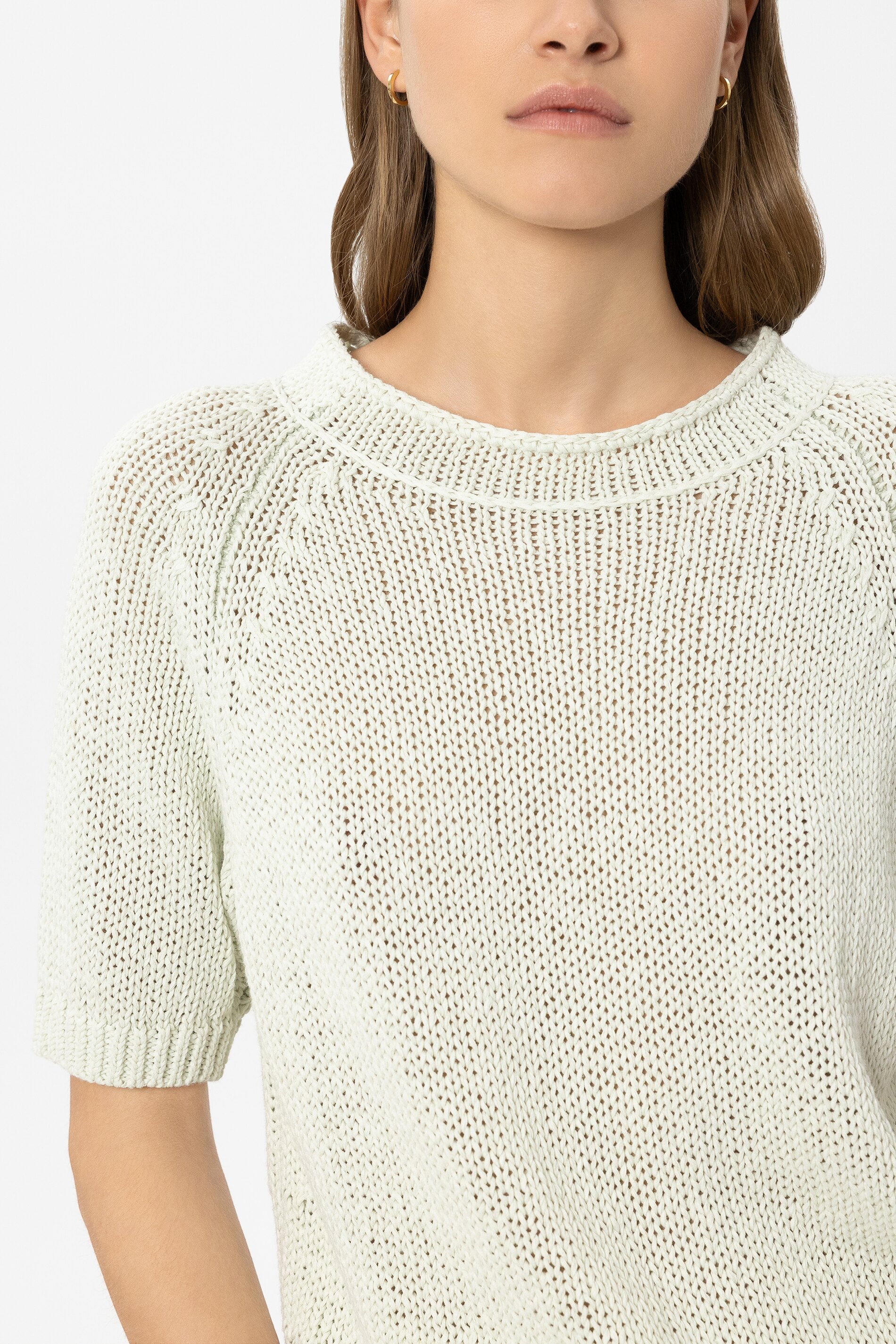 Pullover aus Leinen-Mix - pistachio - Standard | Model Detail