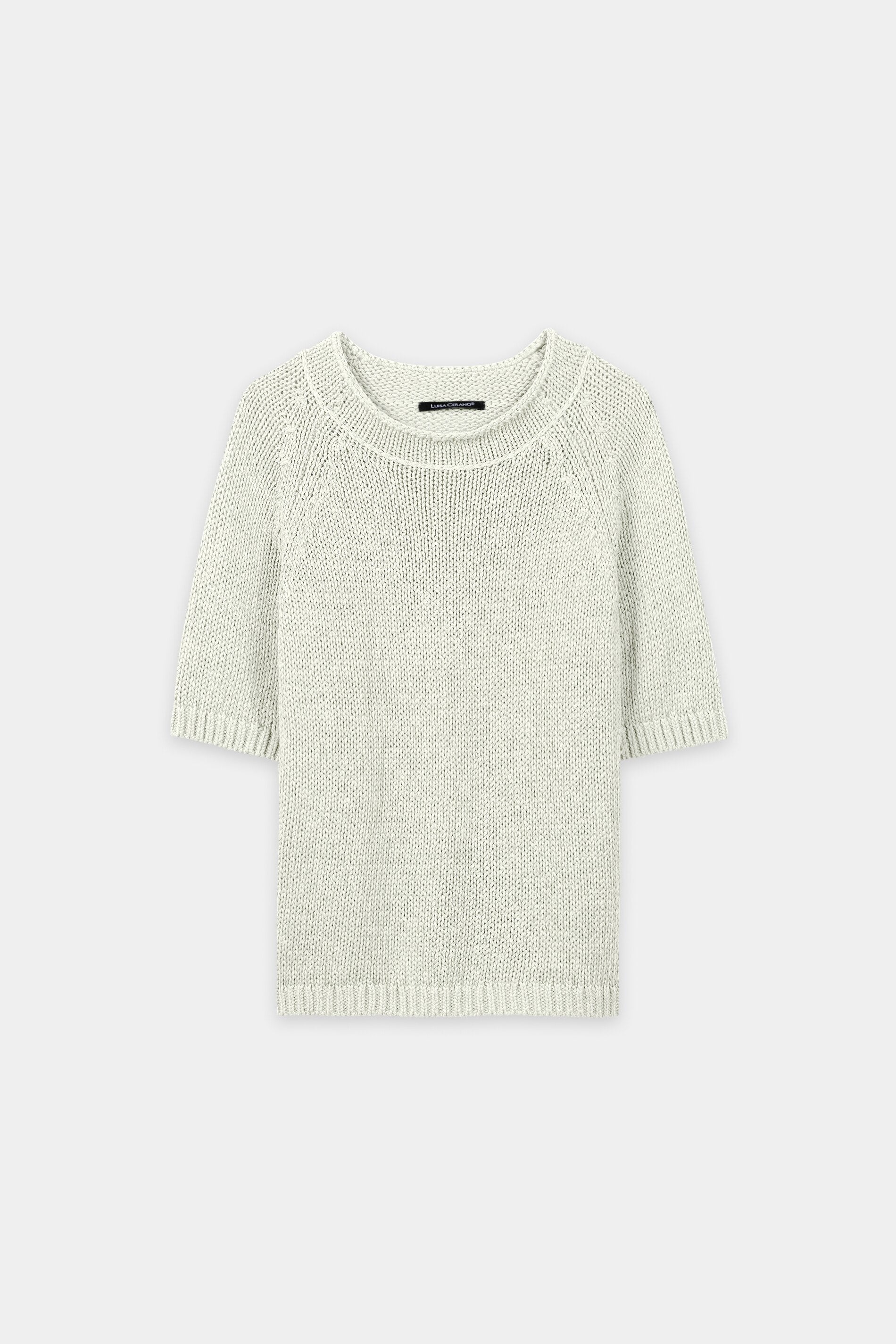 Pullover aus Leinen-Mix - pistachio - Standard | Artikel Front