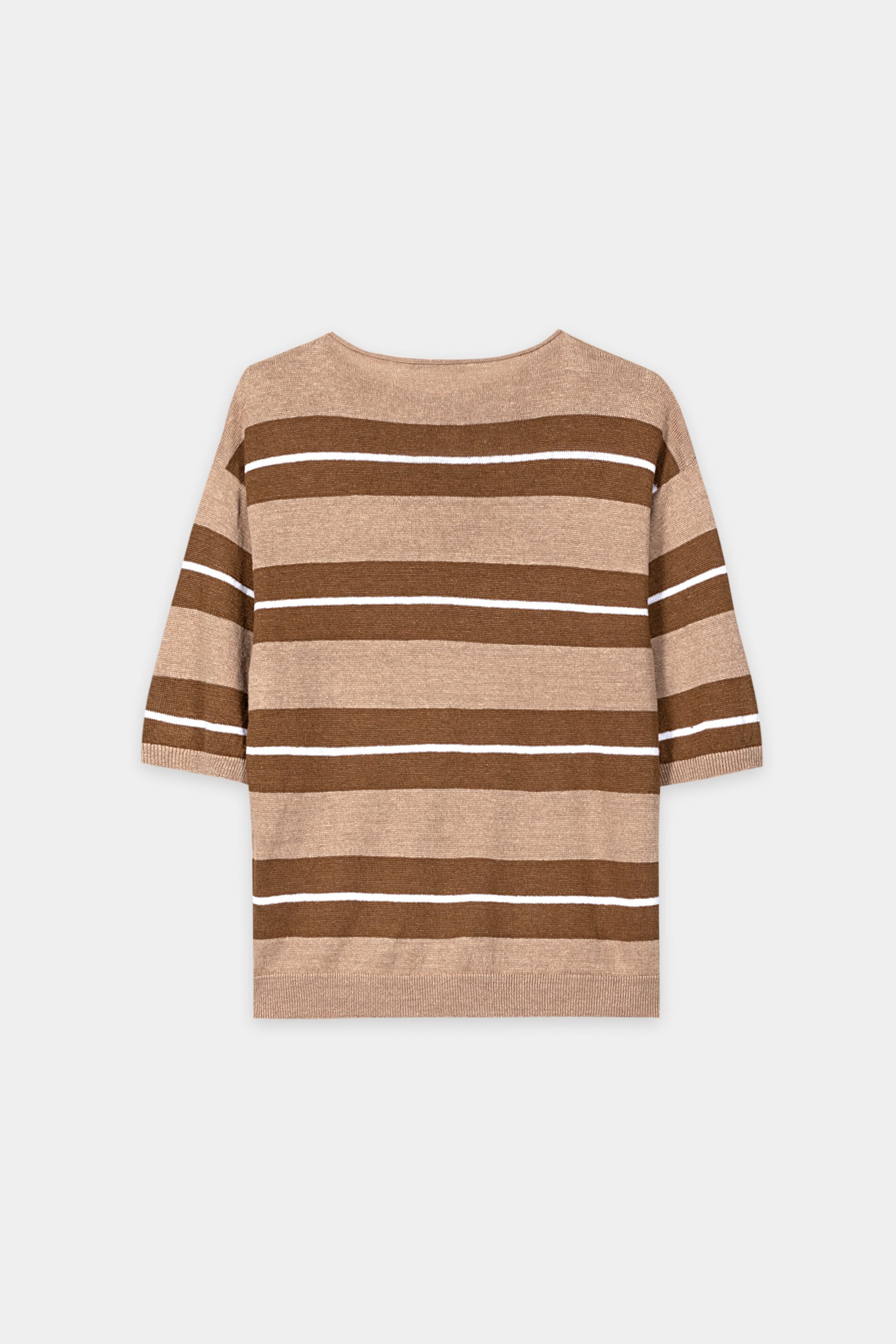 Leinen-Pulli mit Preppy-Stripe - multi - Standard | Artikel Rück