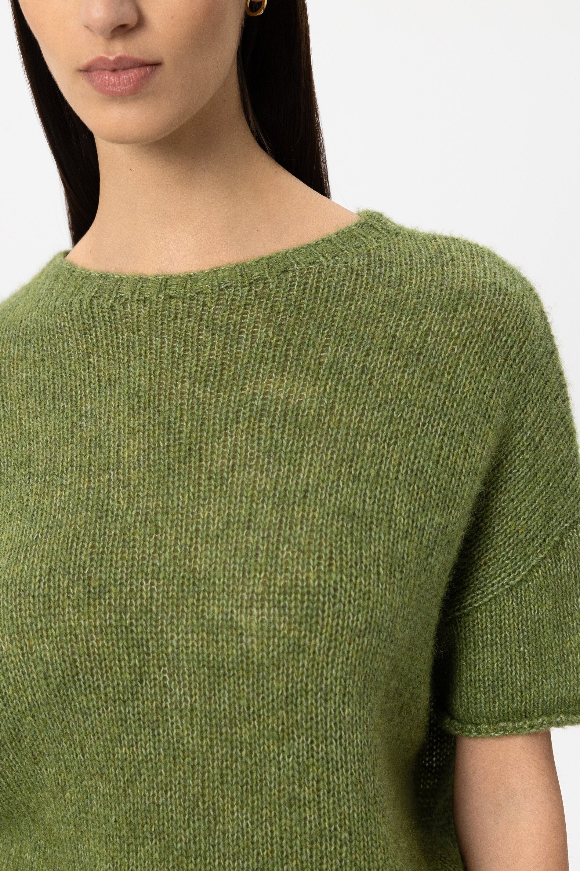 Pullover aus Alpaka-Mix - matcha green - Standard | Model Detail