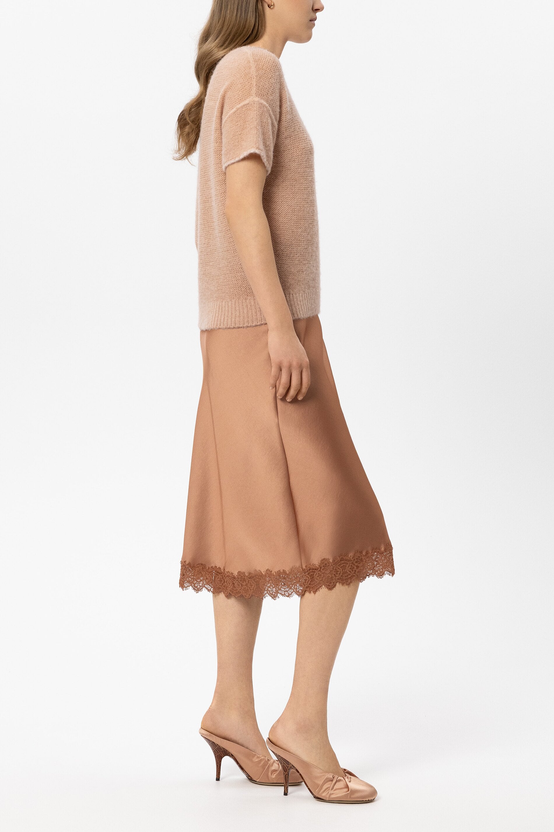 Pullover aus Alpaka-Mix - nude - Standard | Model Seite