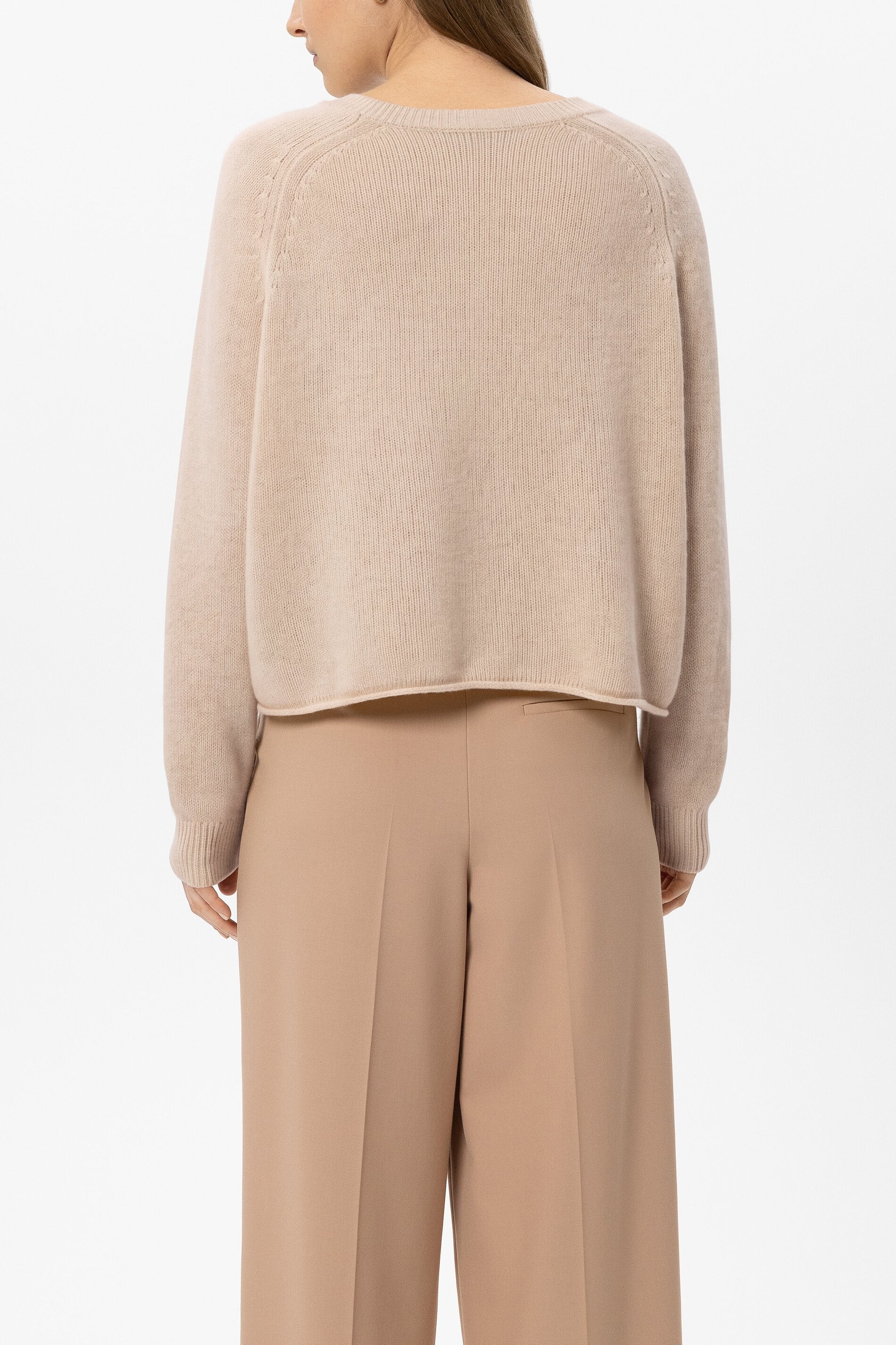 Pullover aus Kaschmir-Mix - cappuccino - Standard | Model Rück