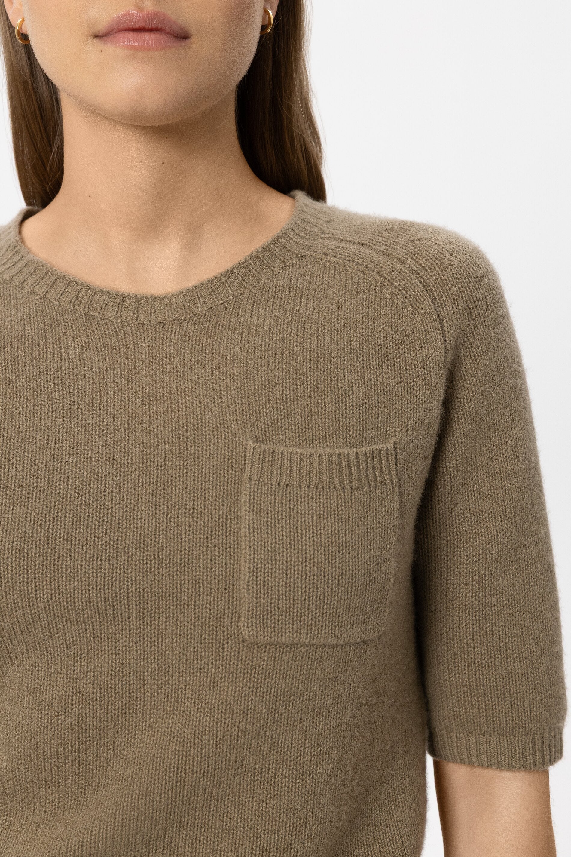 Pullover aus Kaschmir-Mix - salbei - Standard | Model Detail