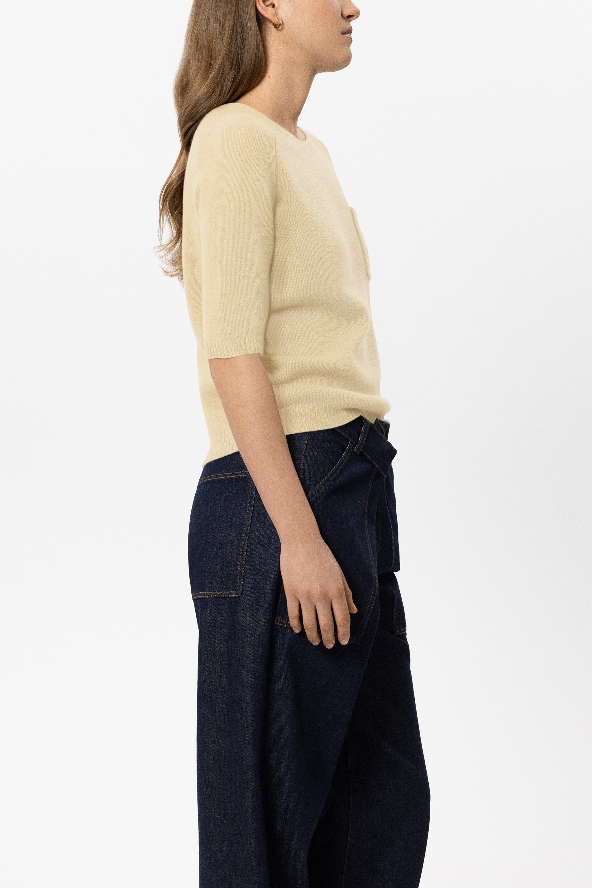 Pullover aus Kaschmir-Mix - butter yellow - Standard | Model Seite