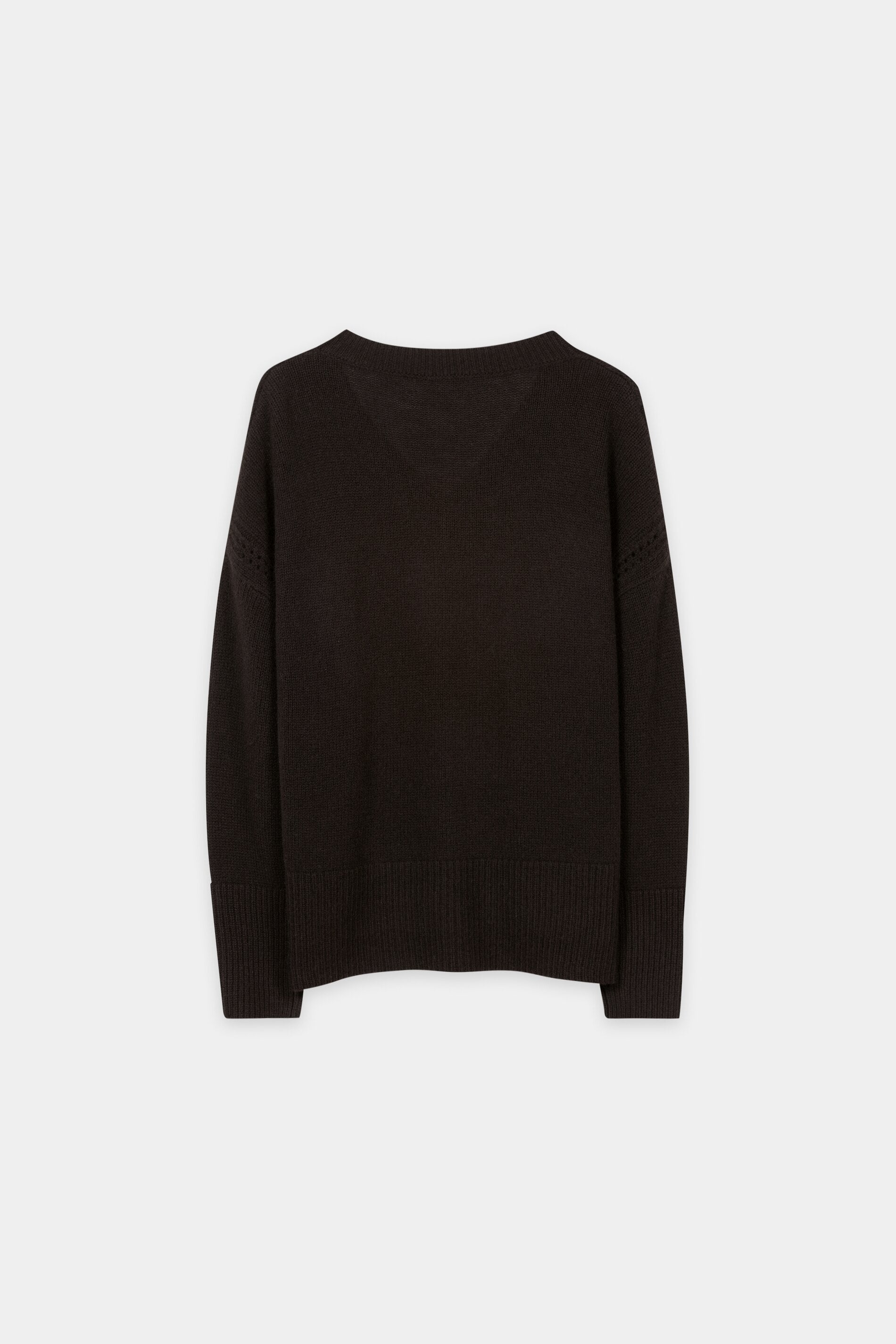 V-Pullover aus Kaschmir-Mix - truffle - Standard | Artikel Rück