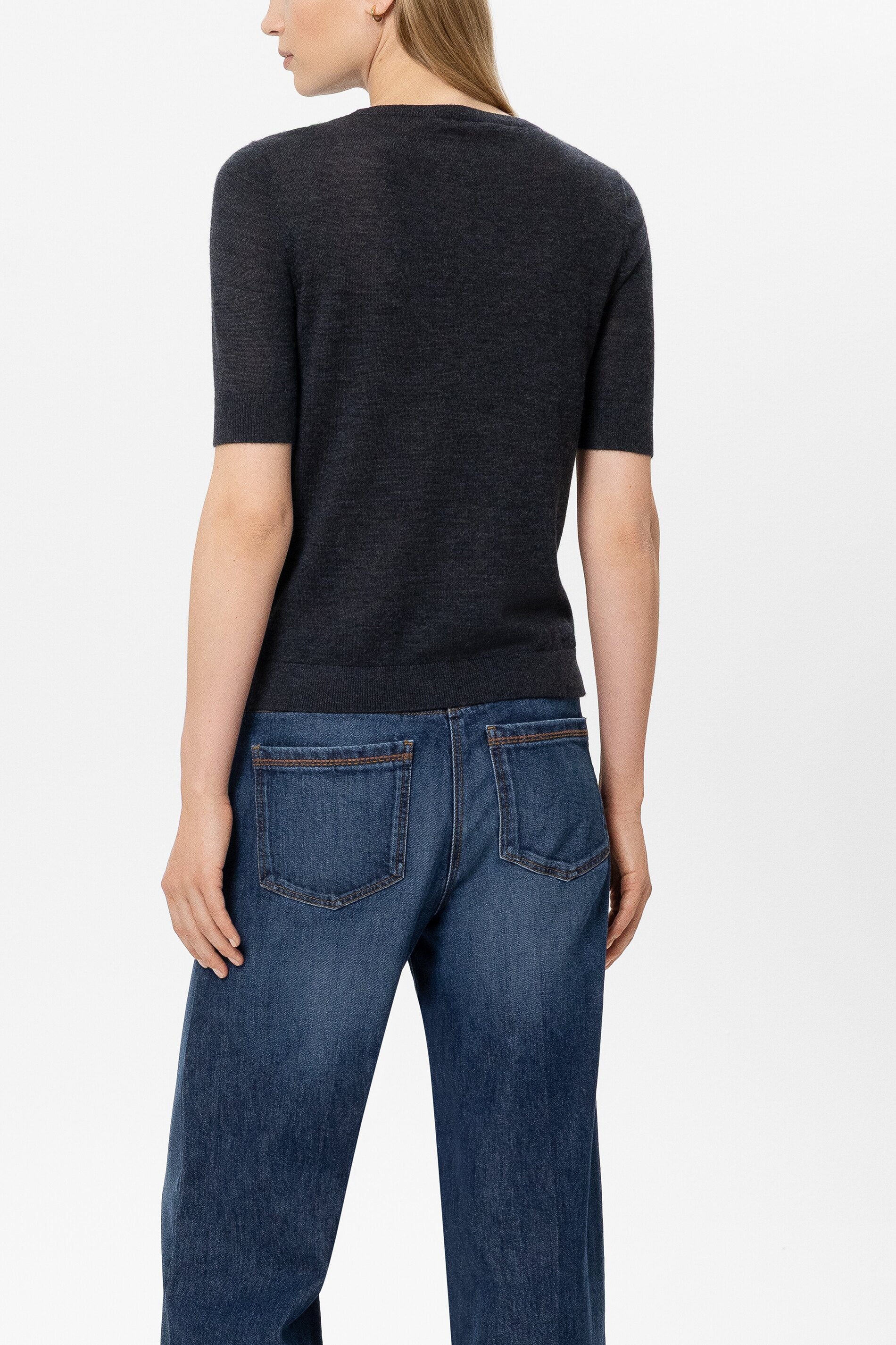 Pullover aus Woll-Mix - anthracite - Standard | Model Rück
