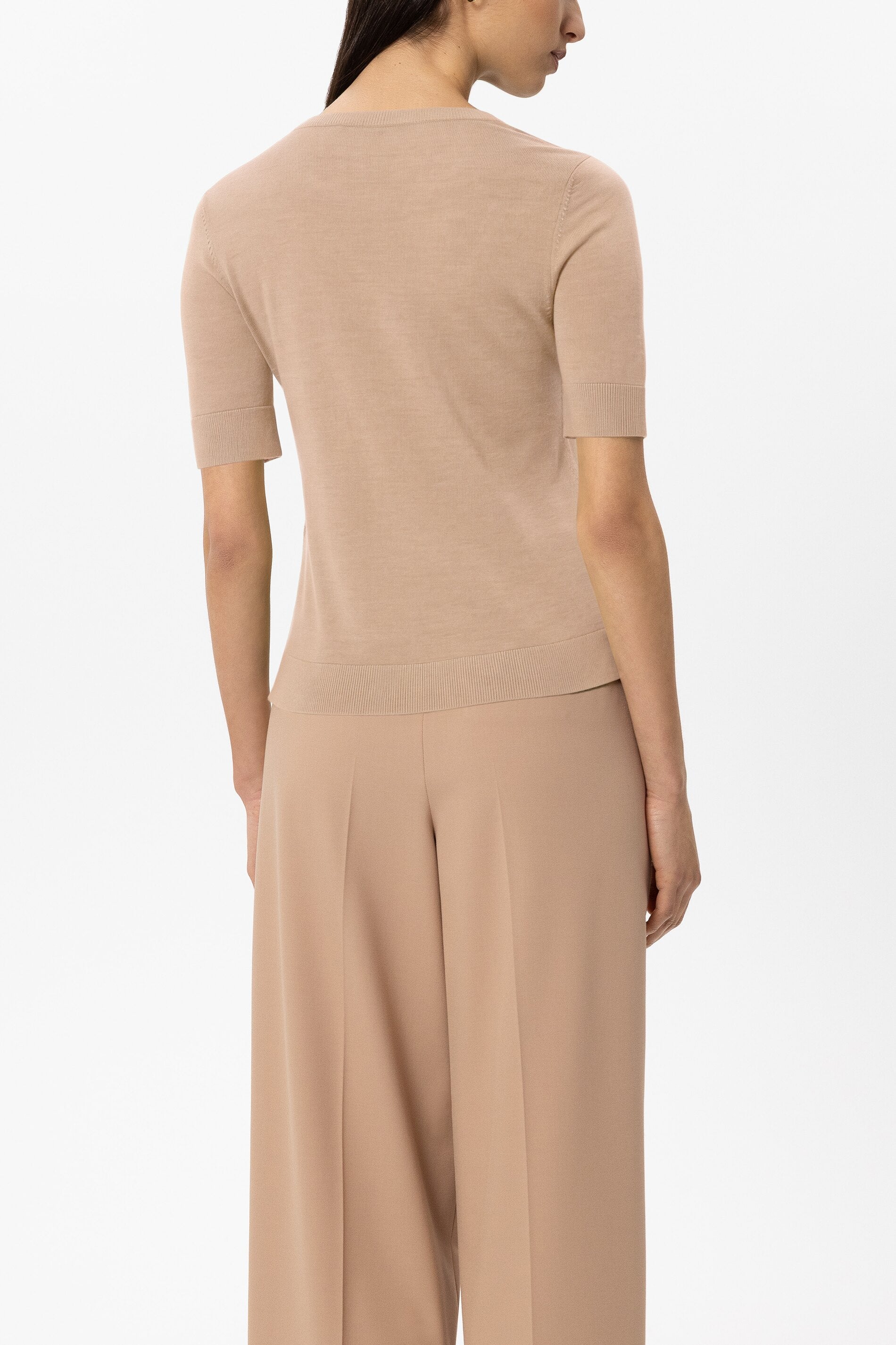 Pullover aus Woll-Mix - cappuccino - Standard | Model Rück