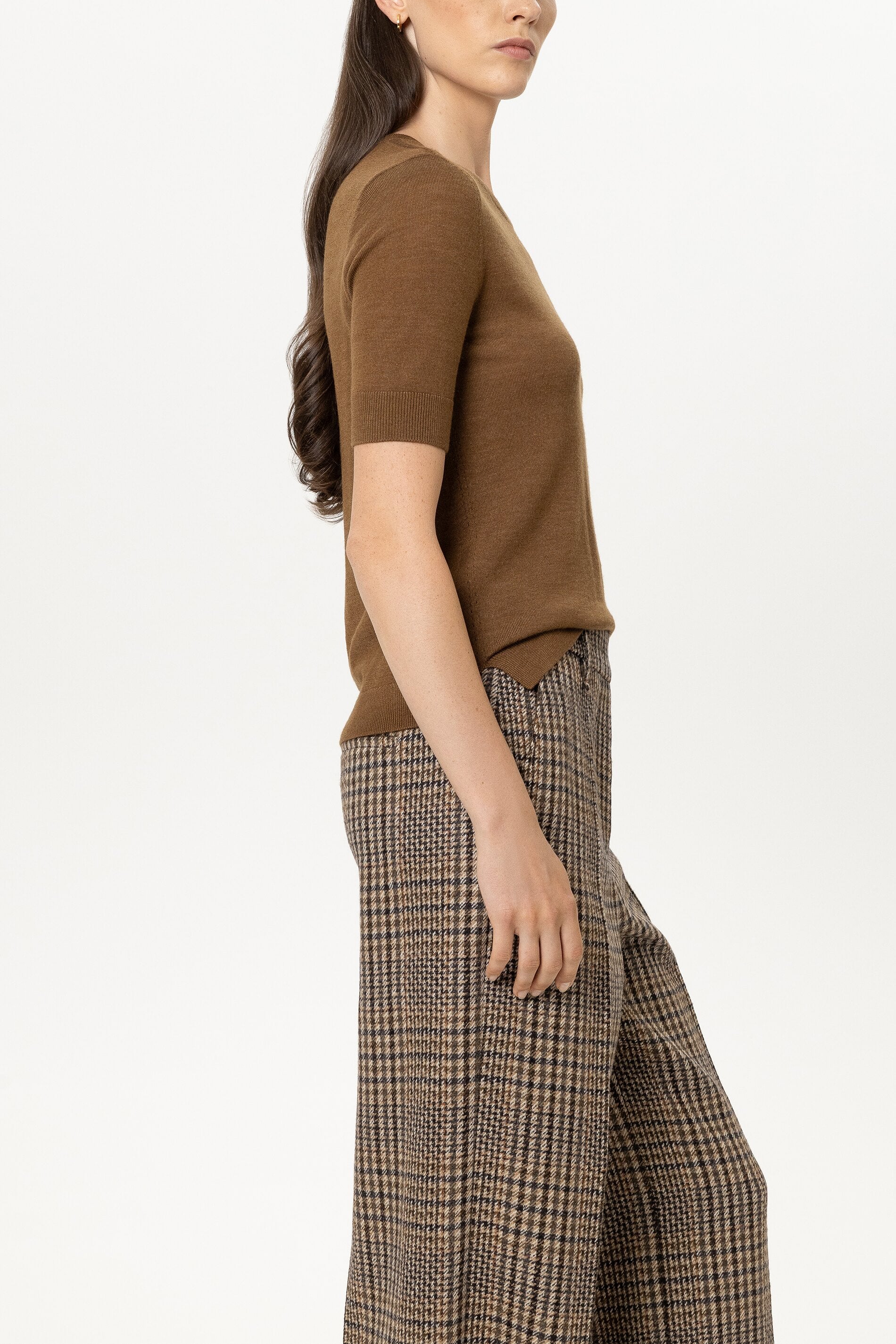 Pullover aus Woll-Mix - caramel - Standard | Model Seite