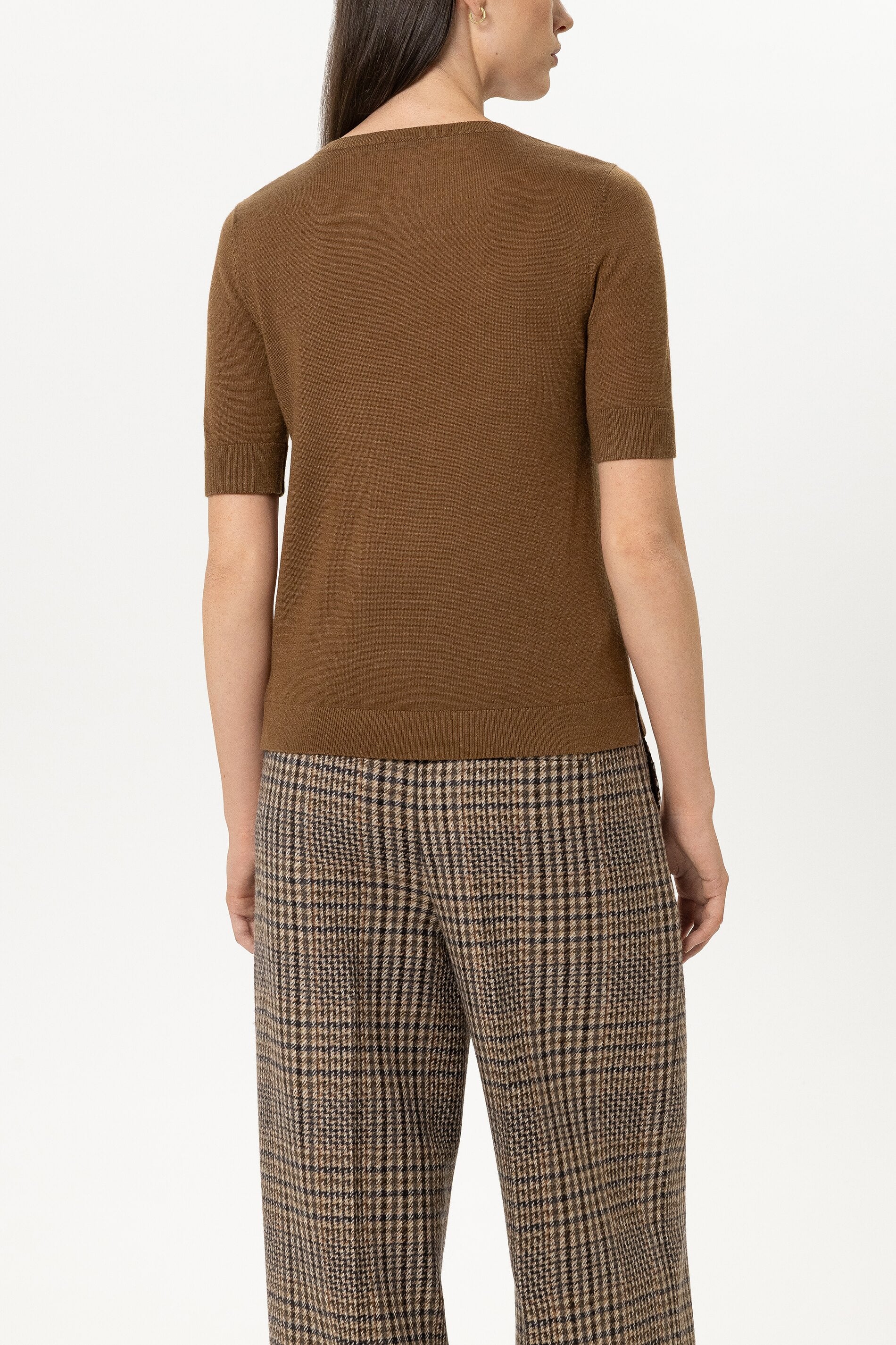 Pullover aus Woll-Mix - caramel - Standard | Model Rück