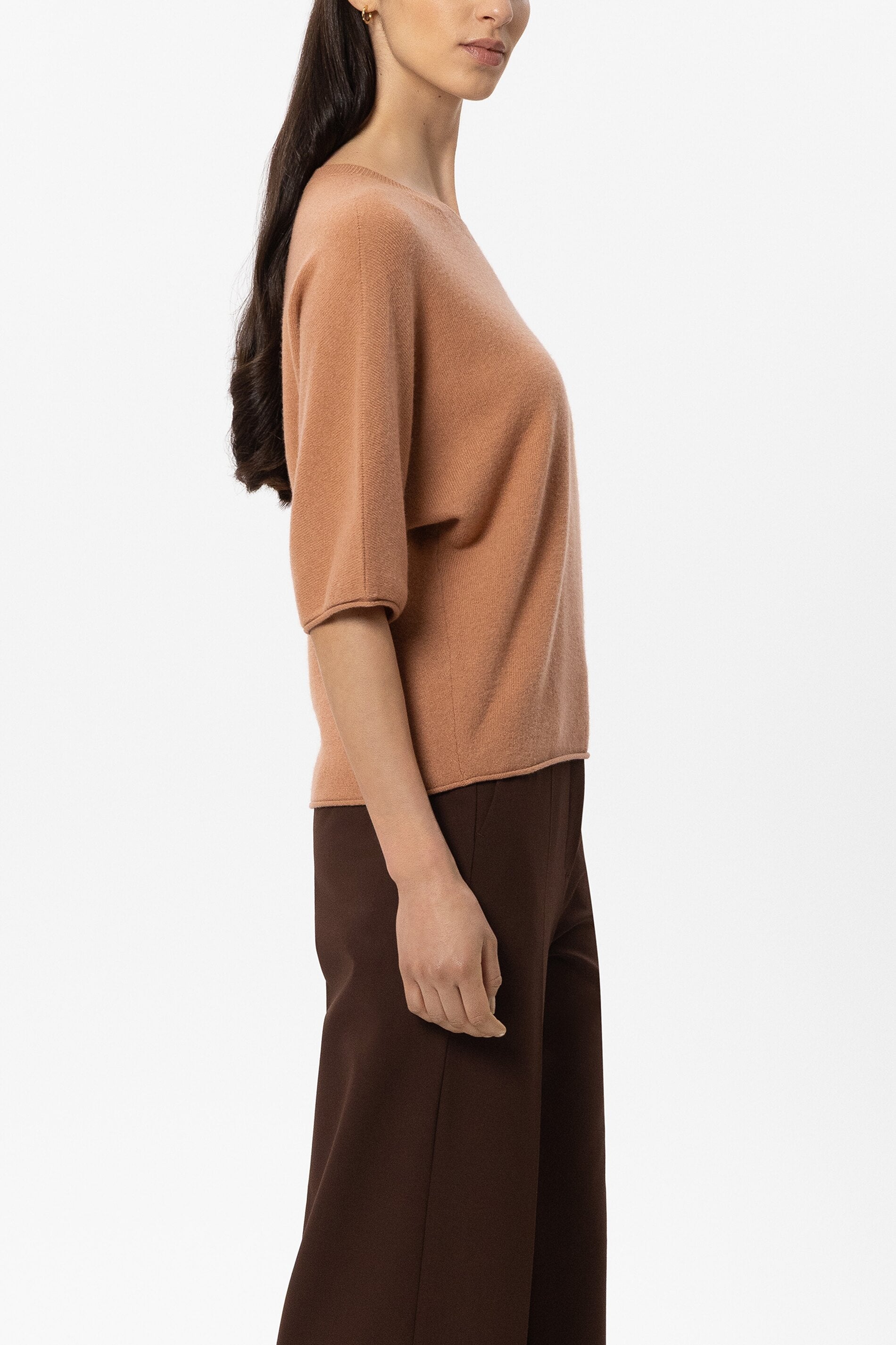 Pullover aus Kaschmir-Mix - brick - Standard | Model Seite