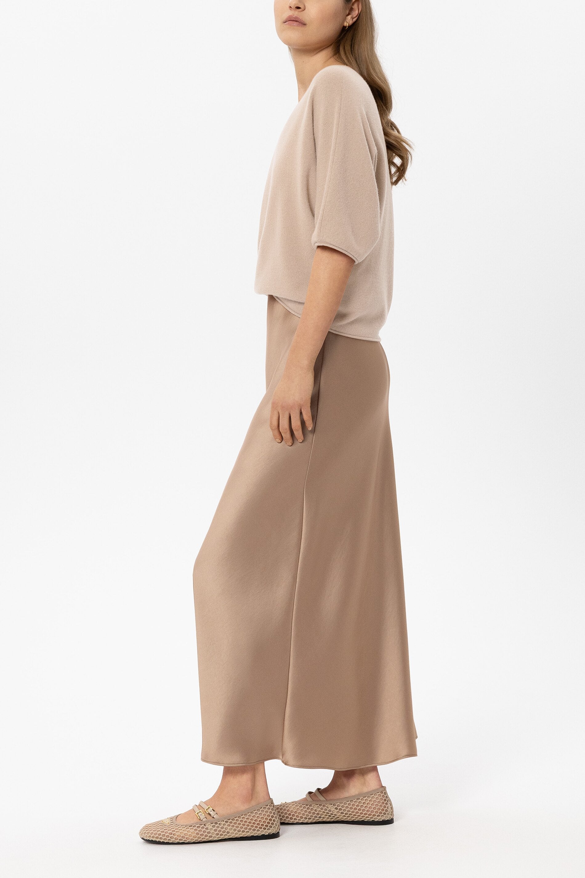 Pullover aus Kaschmir-Mix - cappuccino - Standard | Model Seite