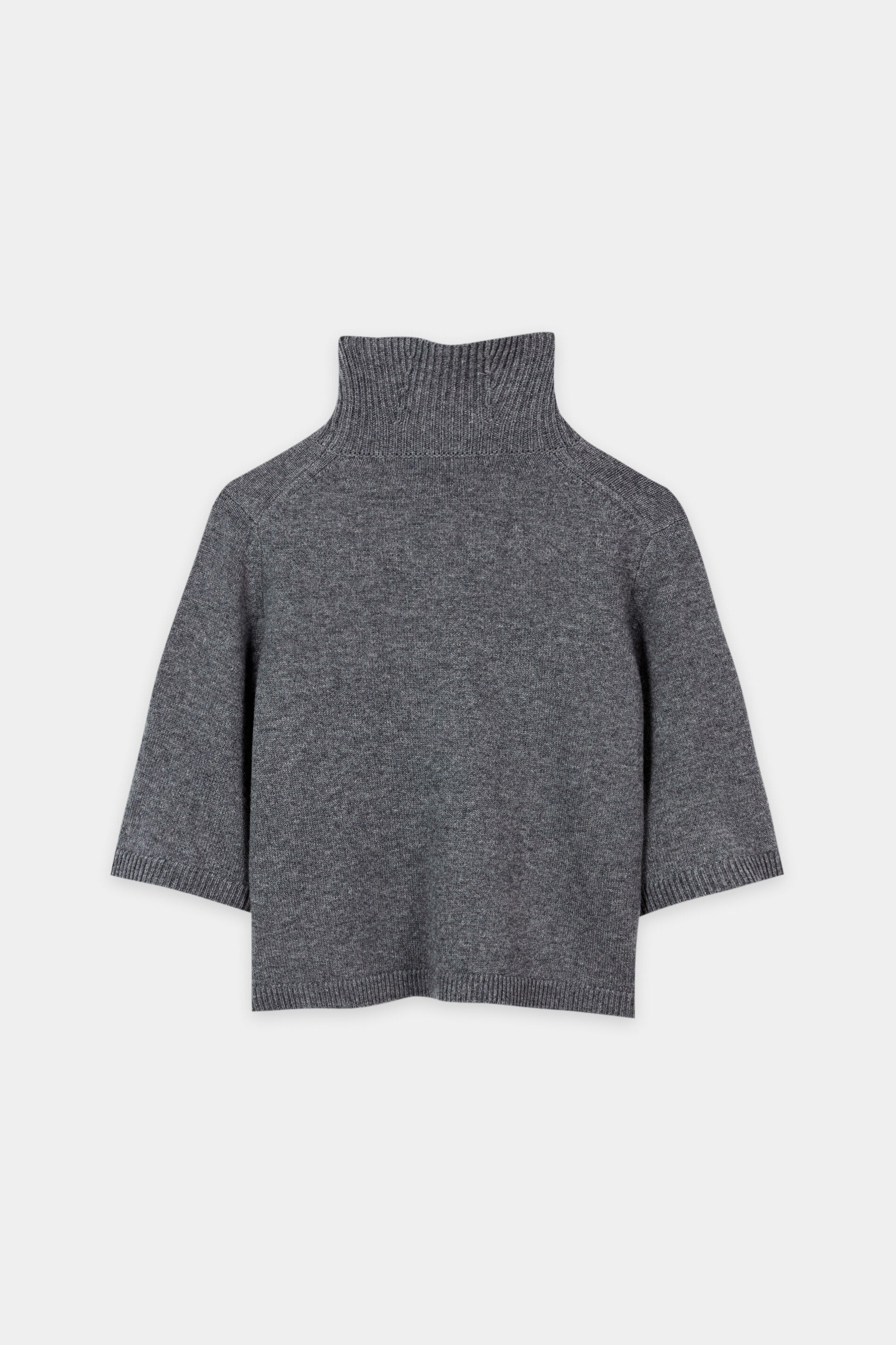 Turtleneck aus Woll-Mix - heather grey - Standard | Artikel Rück
