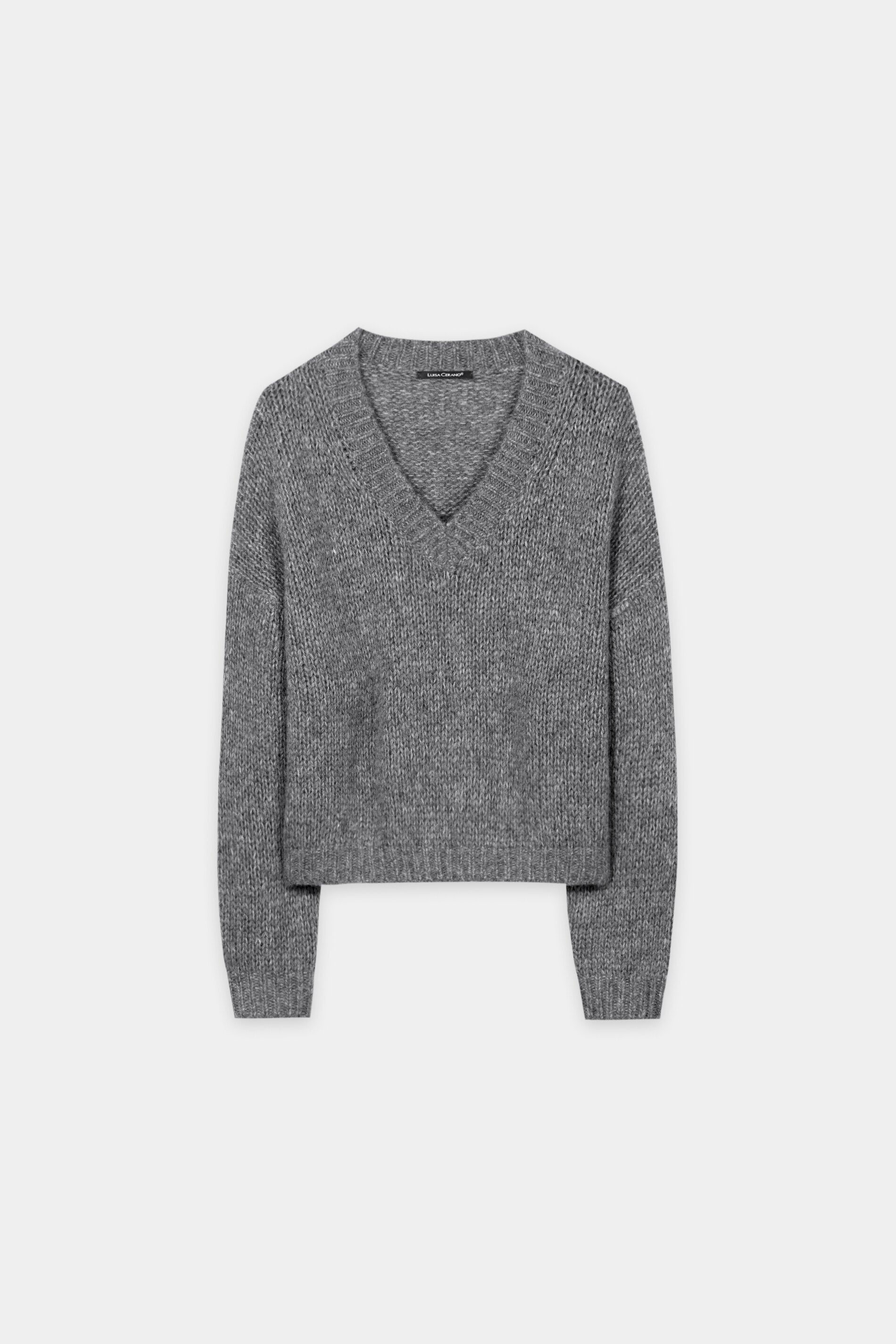 V-Pullover aus Alpaka-Mix - multi - Standard | Artikel Front