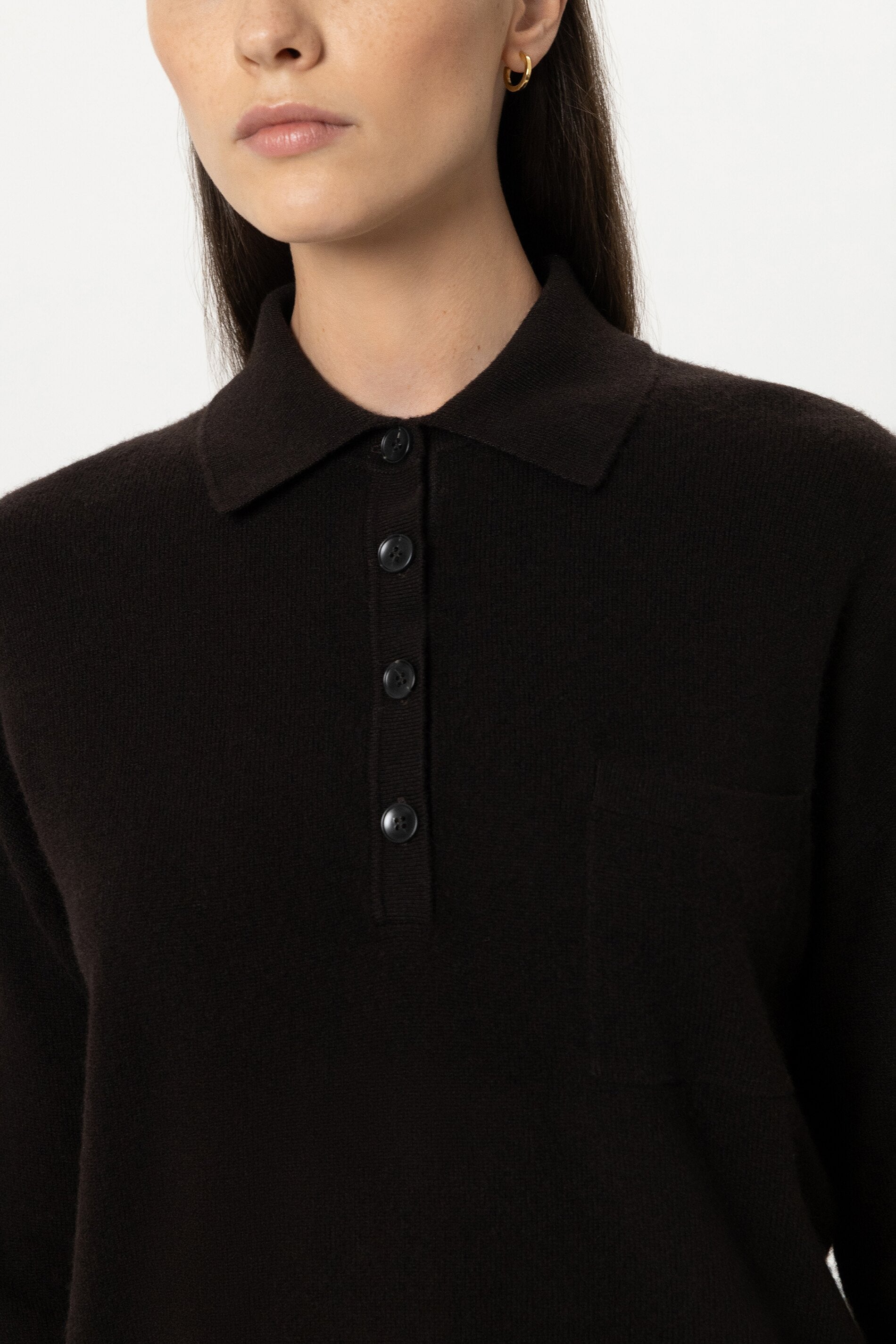 Polo aus Kaschmir-Mix - truffle - Standard | Model Detail