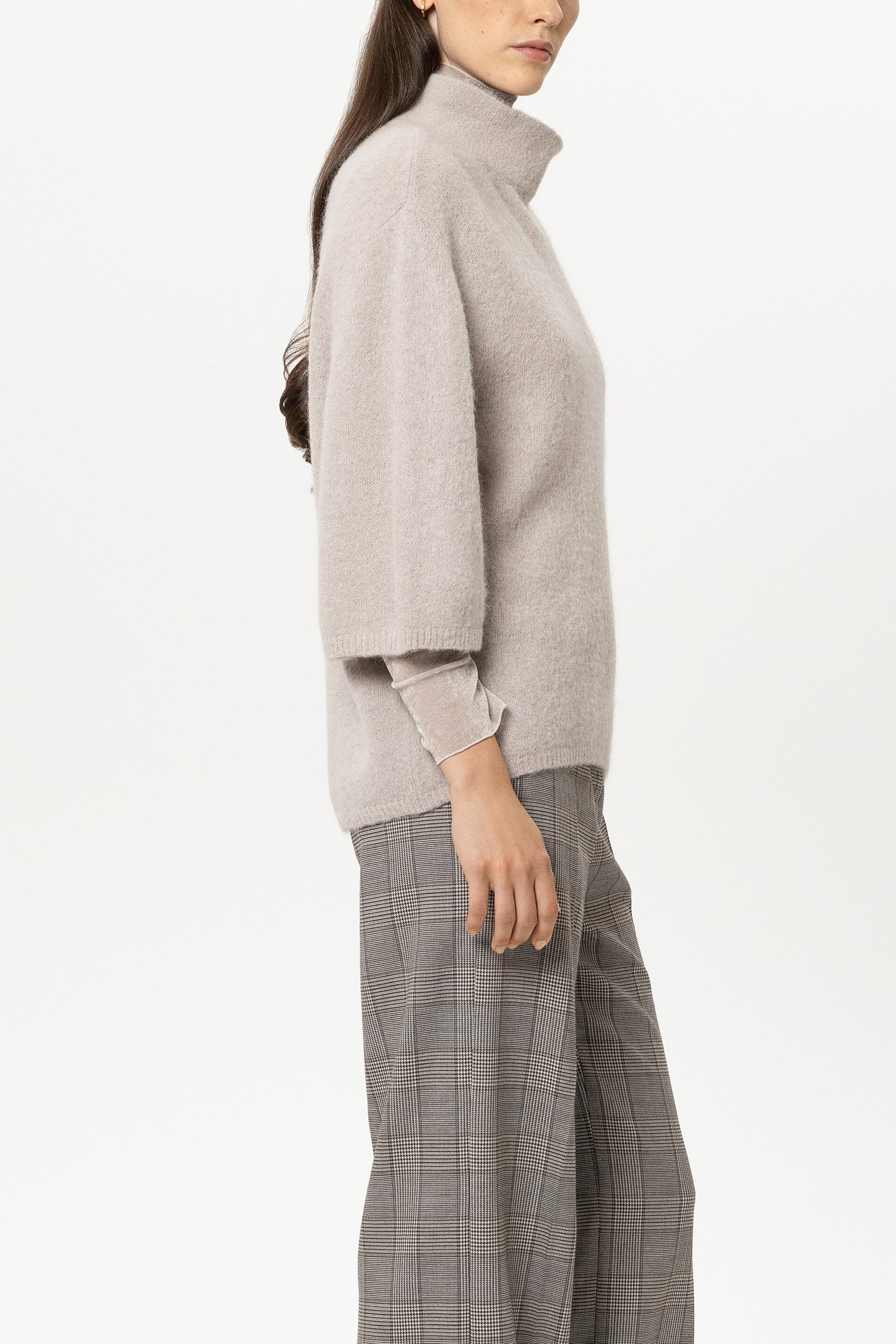 Turtleneck-Pullover - pearl - Standard | Model Seite