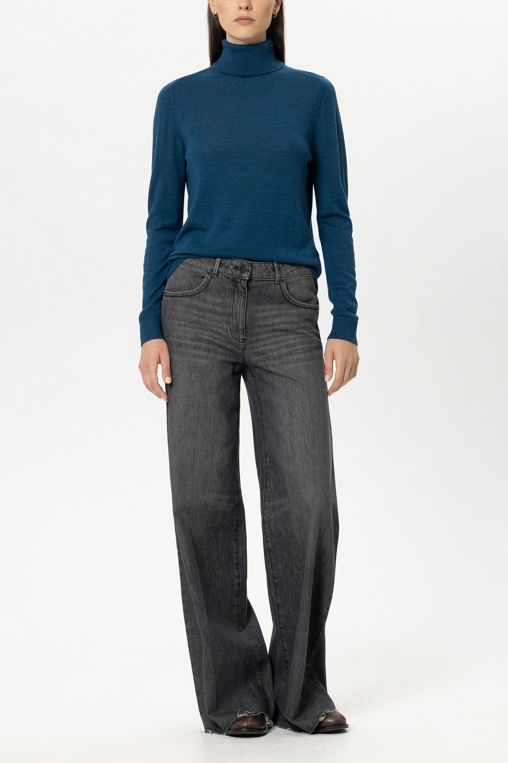 Turtleneck aus Woll-Mix - sapphire - Standard