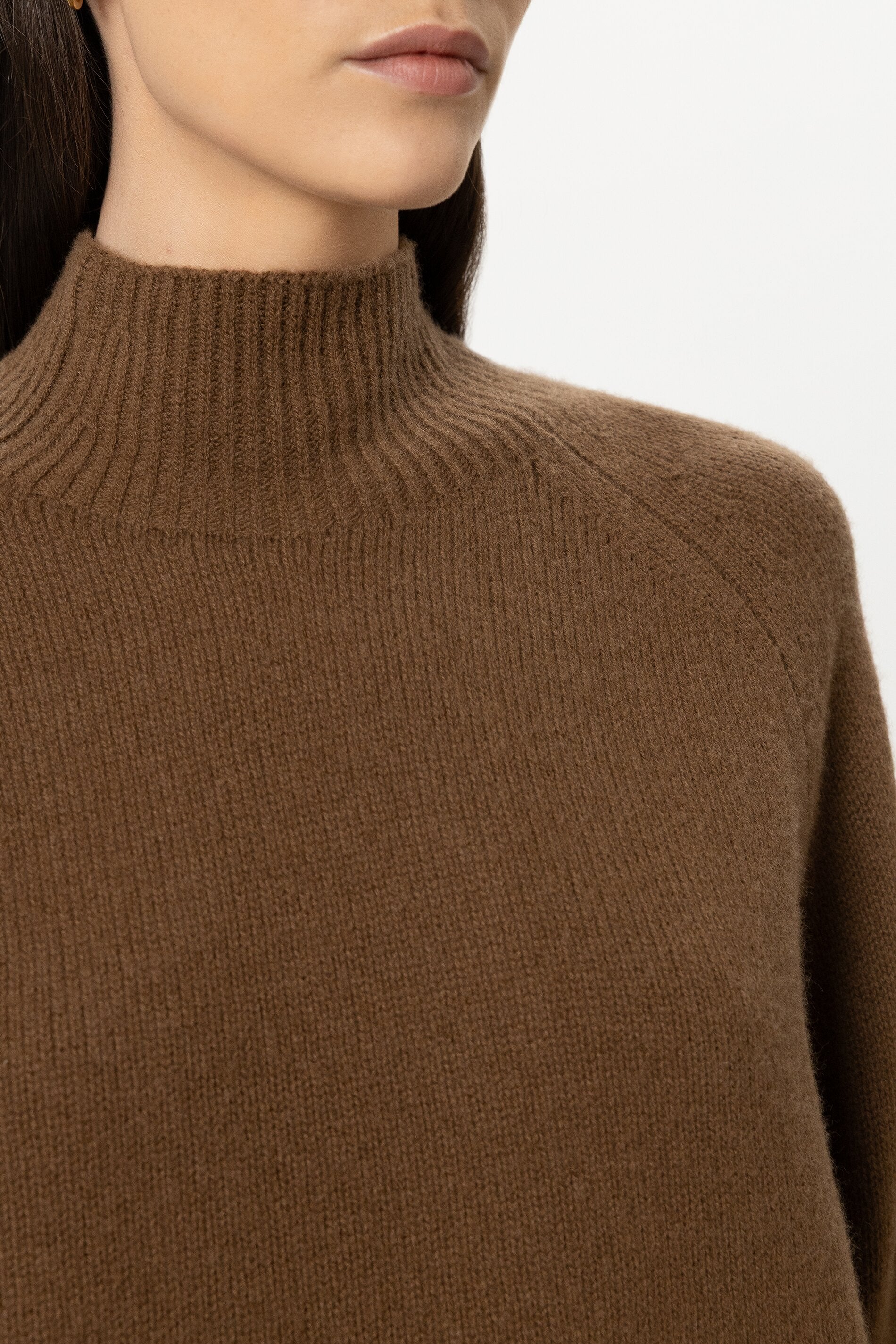 Turtleneck aus Kaschmir-Mix - caramel - Standard | Model Detail