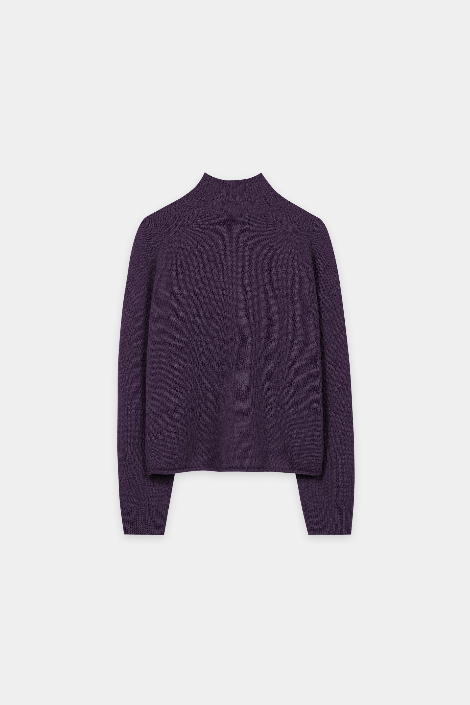 Turtleneck aus Kaschmir-Mix - plum - Standard | Artikel Rück
