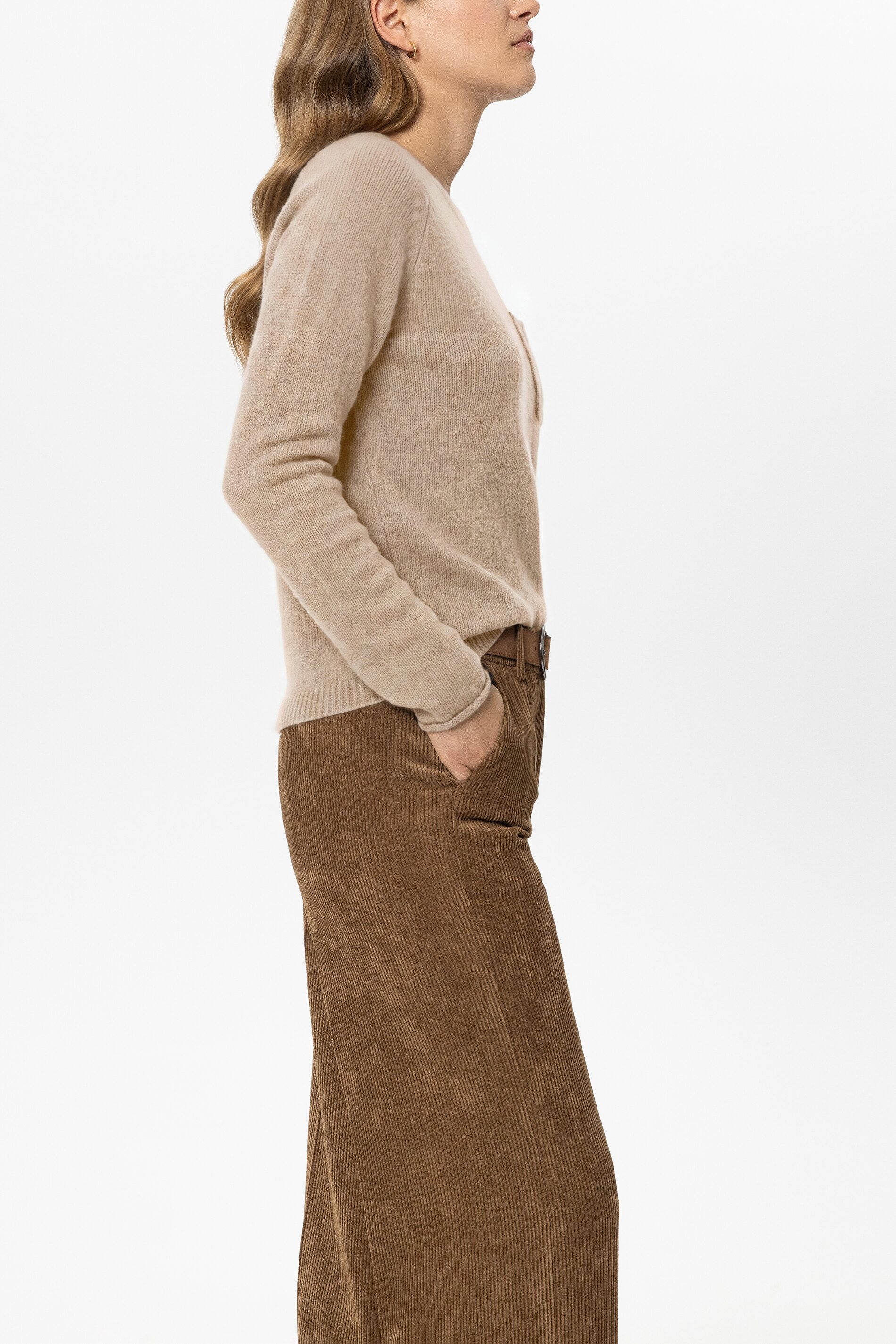 Pullover aus Kaschmir-Mix - soft caramel - Standard | Model Seite