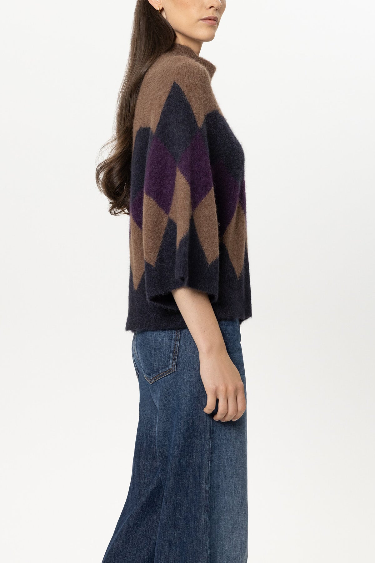 Cape-Pullover mit Muster - multi - Standard | Model Seite
