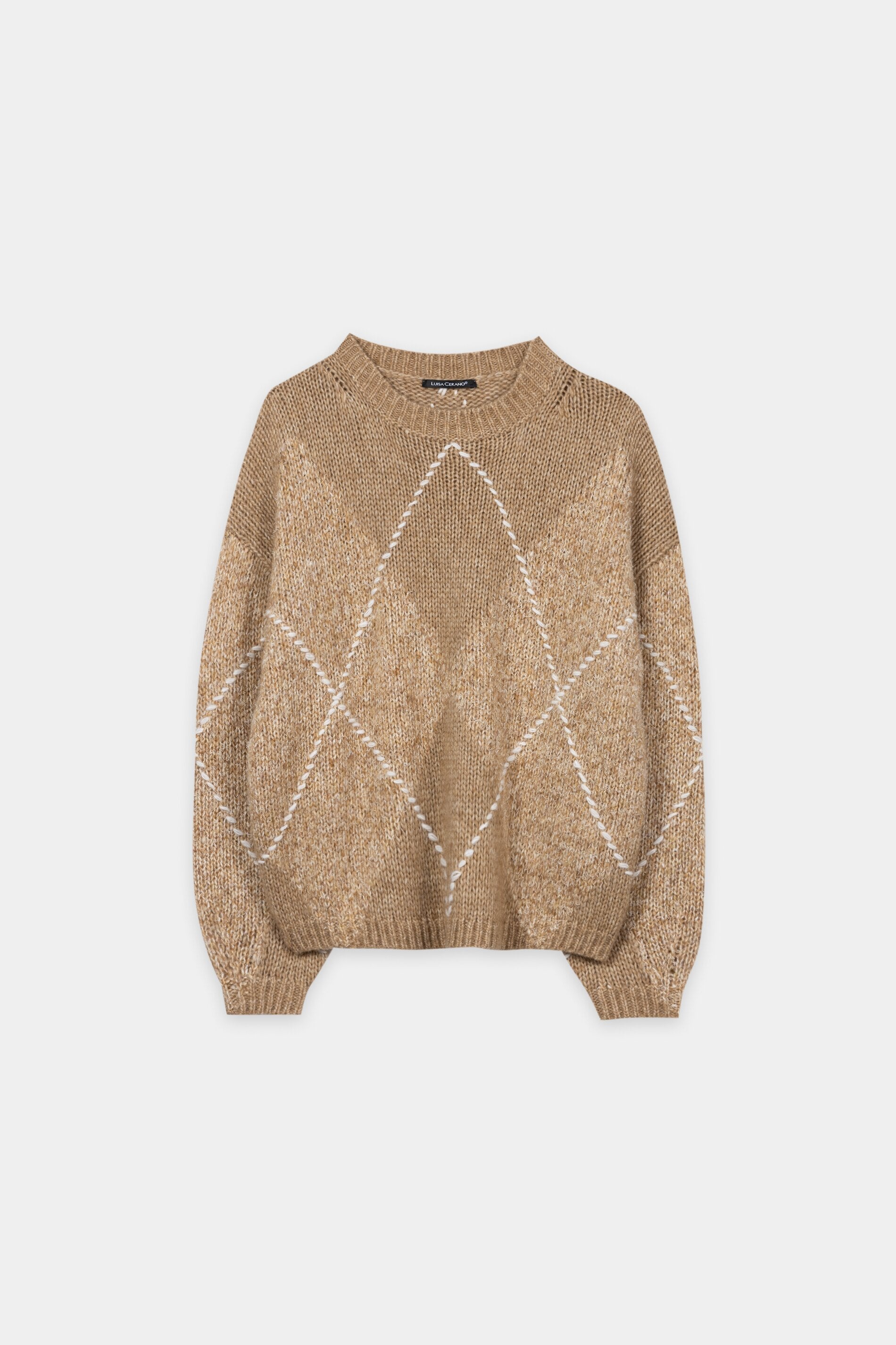 Alpaka-Mix-Pullover mit Muster - multi - Standard | Artikel Front