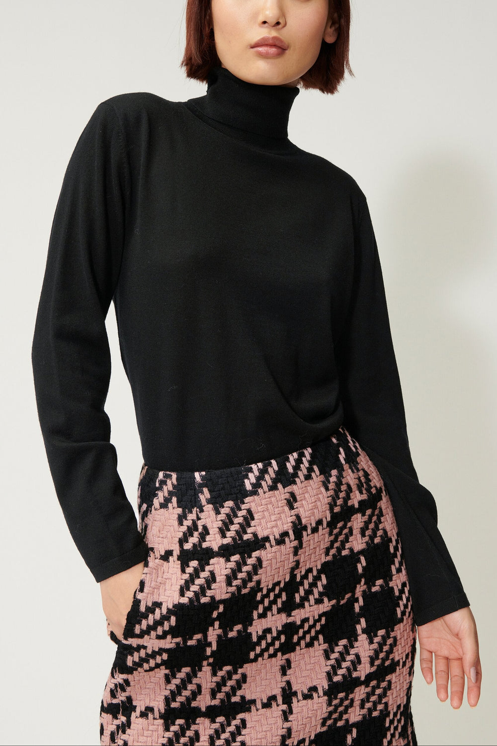 Rollkragenpulli aus Woll-Mix - anthracite - Standard