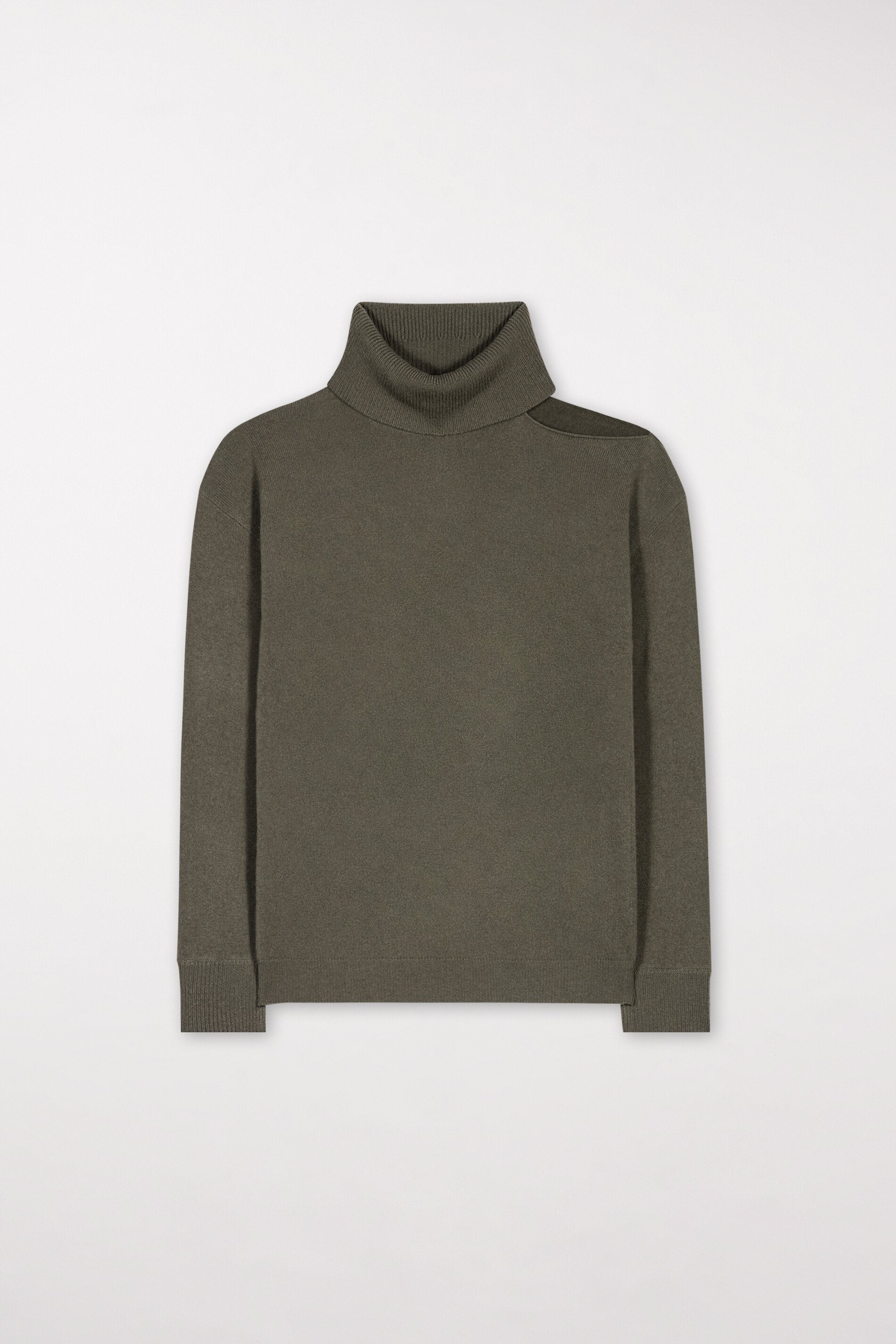 Cut-Out-Pulli aus Kaschmir-Mix - greyish khaki - Standard | Artikel Front