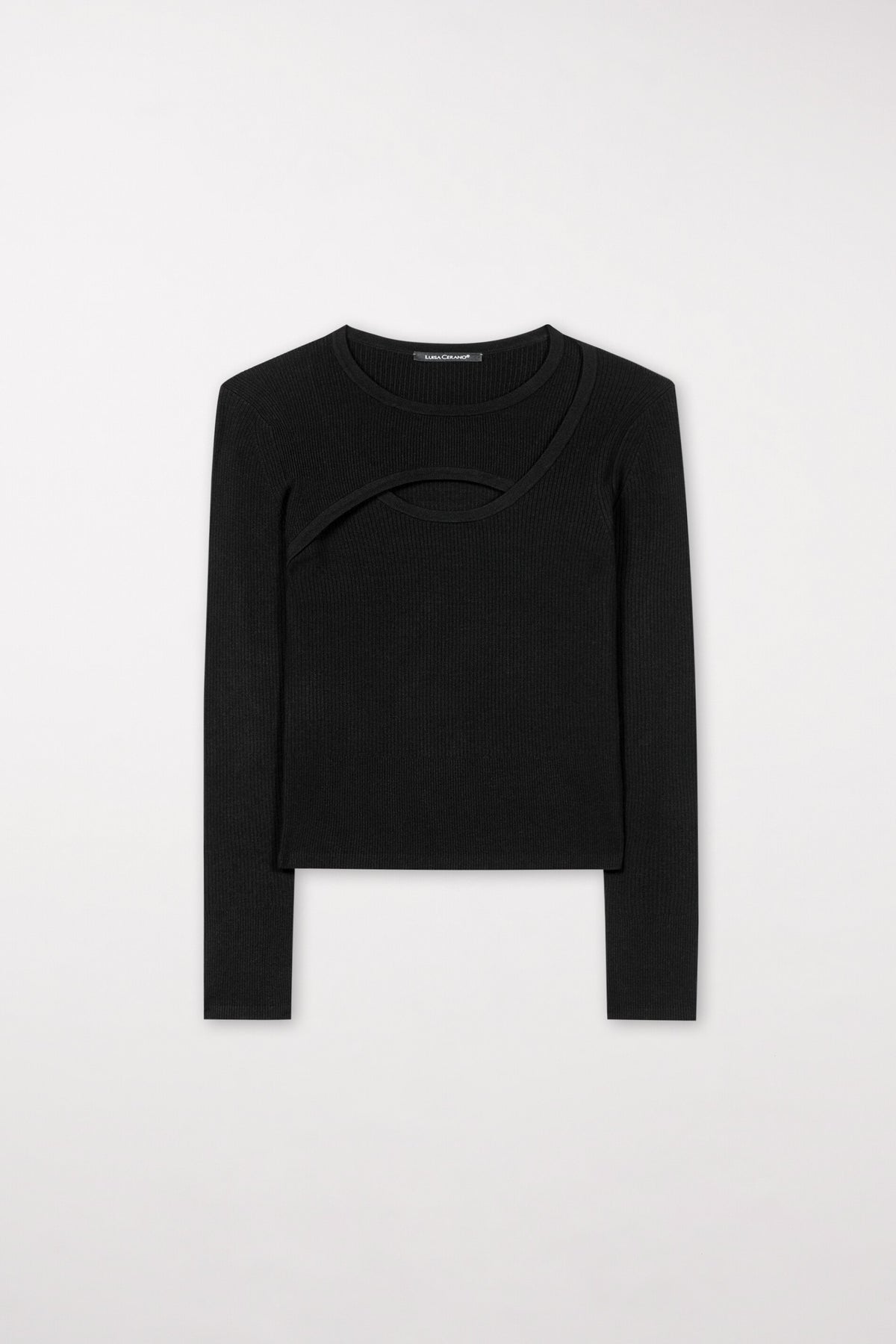 Strickpulli mit Cut-out-Detail - deep black - Standard | Artikel Front