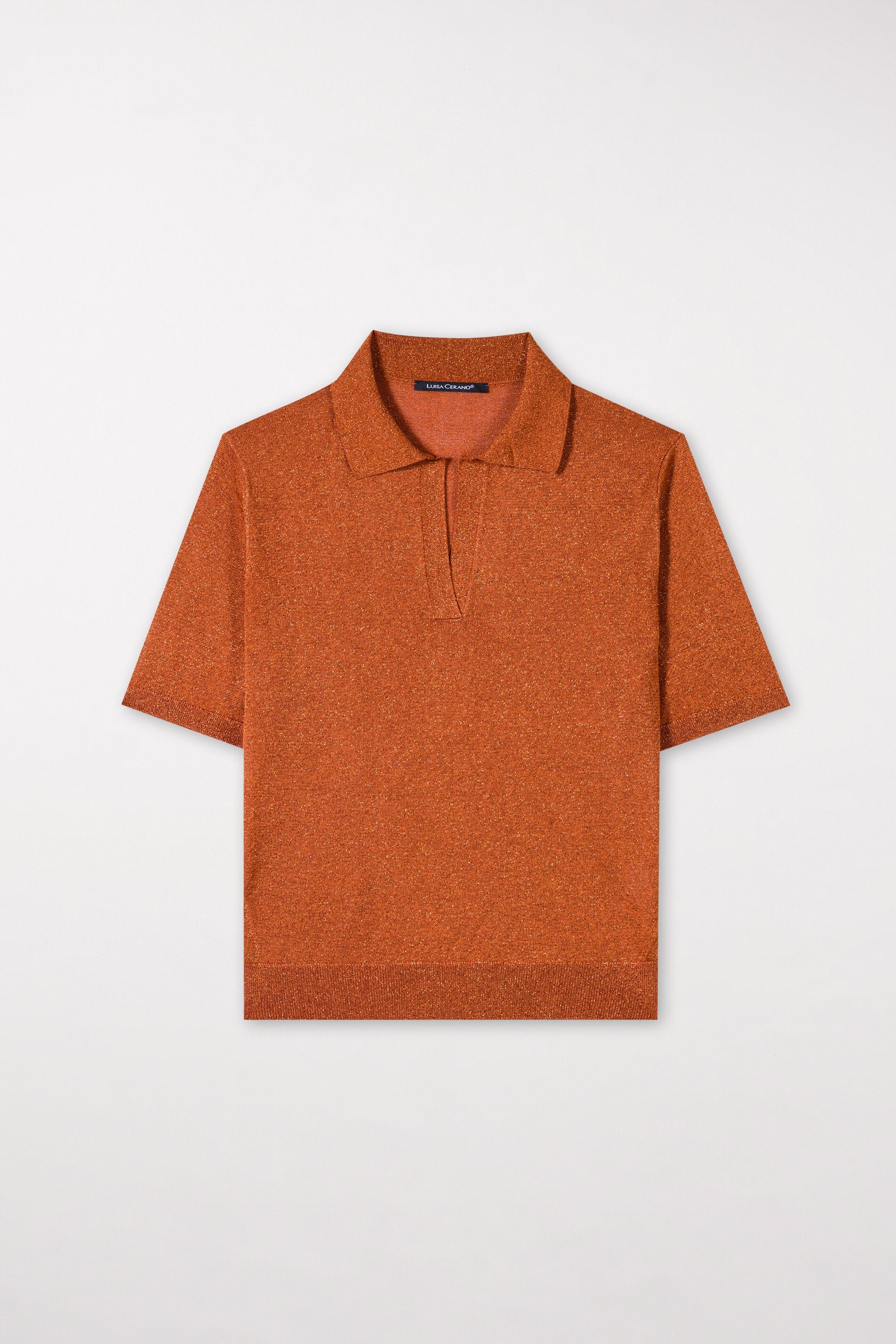 Halbarm-Poloshirt - burnt orange - Standard | Artikel Front