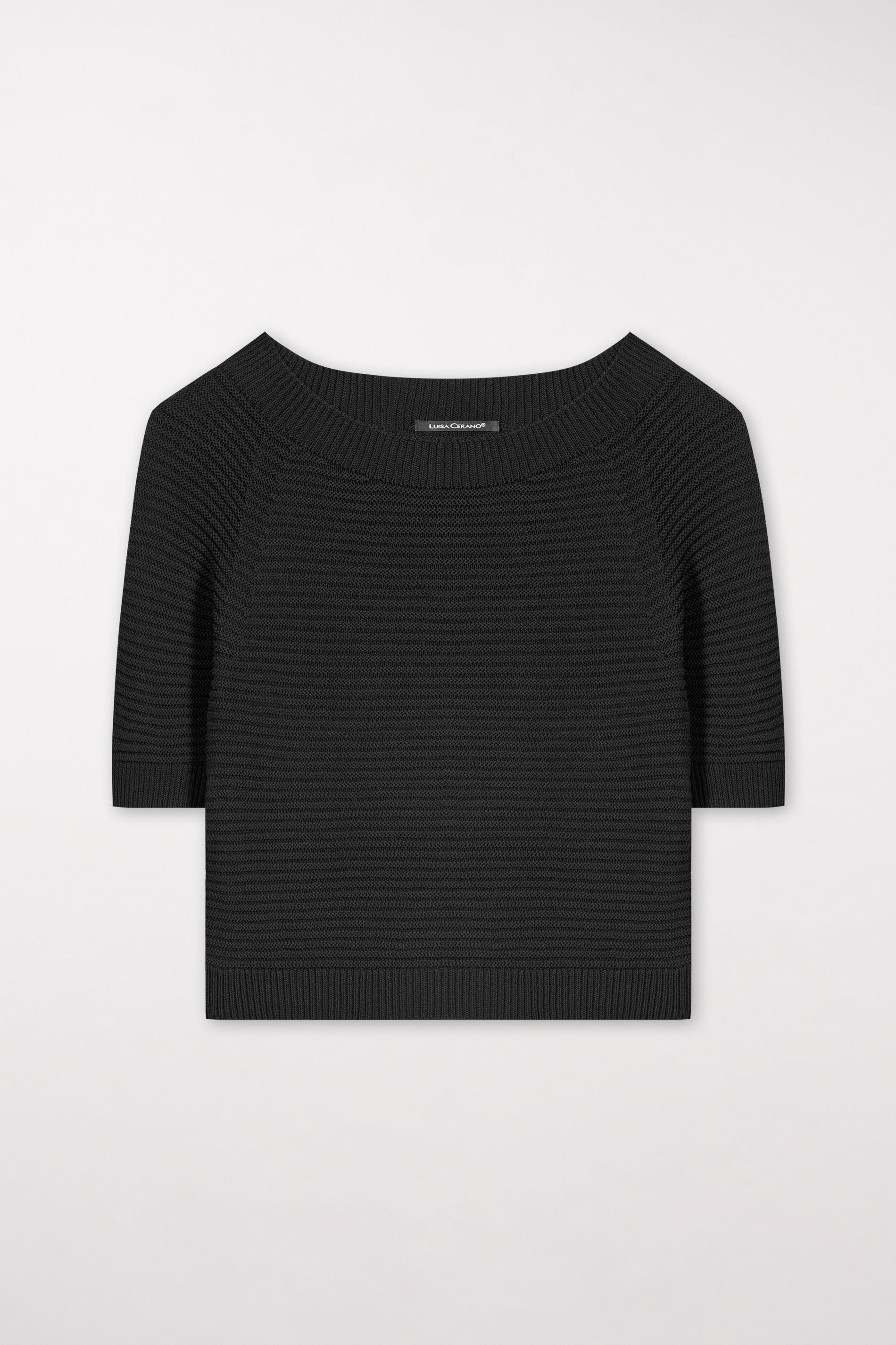 Pullover aus Baumwoll-Mix - deep black - Standard | Artikel Front